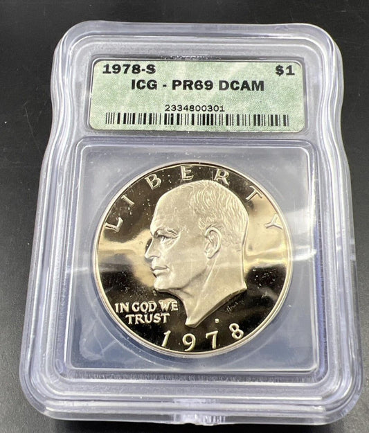 1978 S $1 Eisenhower Ike Dollar Proof PR69 ICG DCAM #301