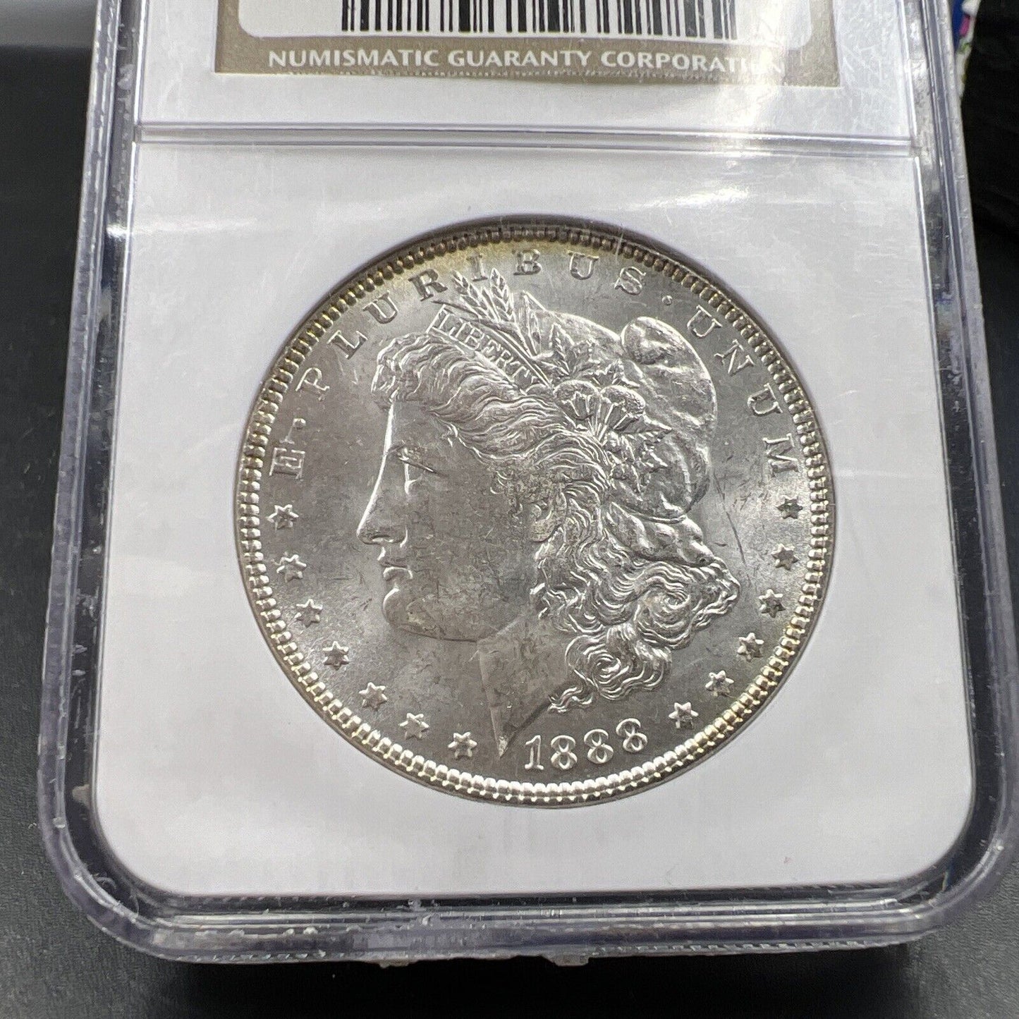 1888 P Morgan Silver Dollar NGC MS63 Choice BU Certified Neat Toning Reverse