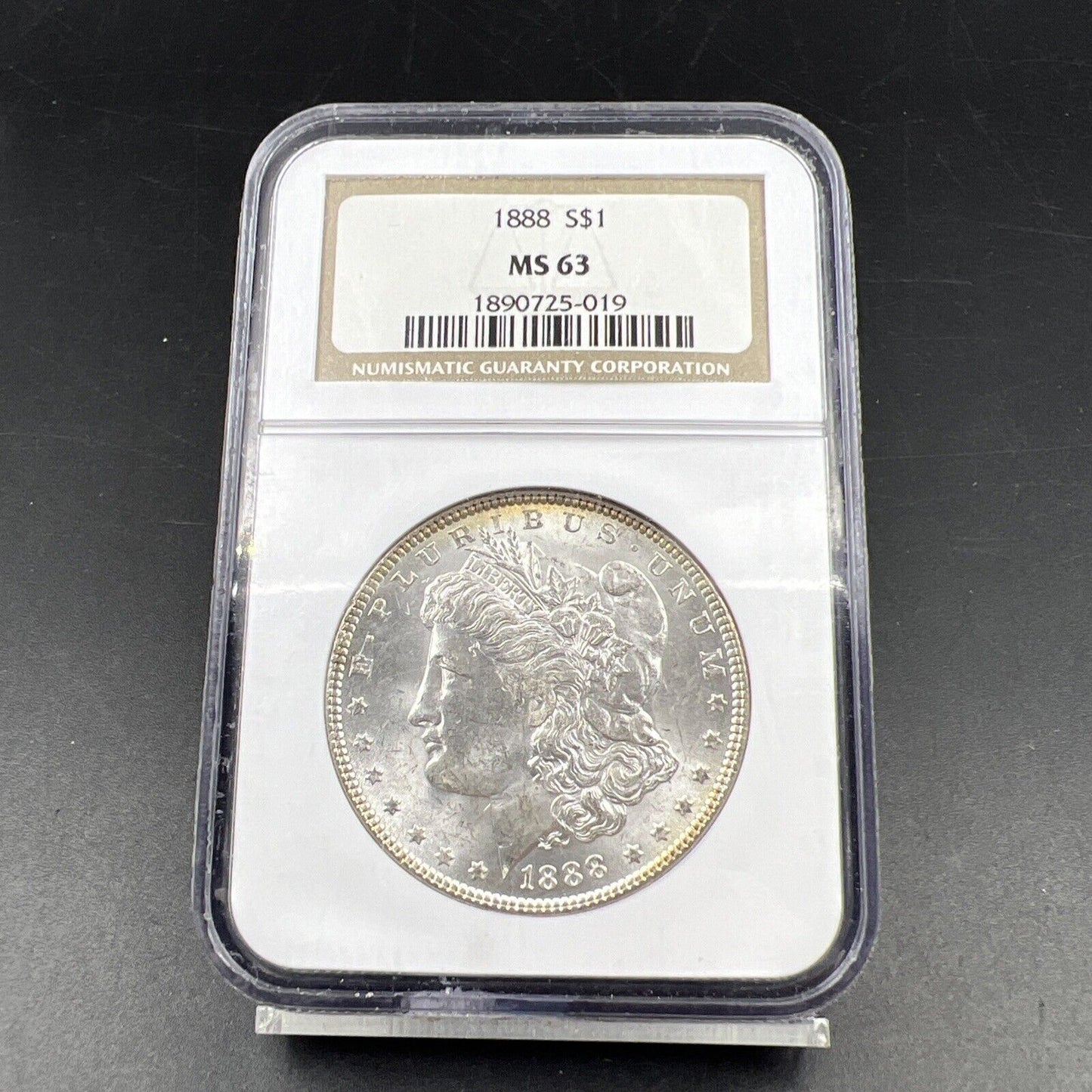 1888 P Morgan Silver Dollar NGC MS63 Choice BU Certified Neat Toning Reverse