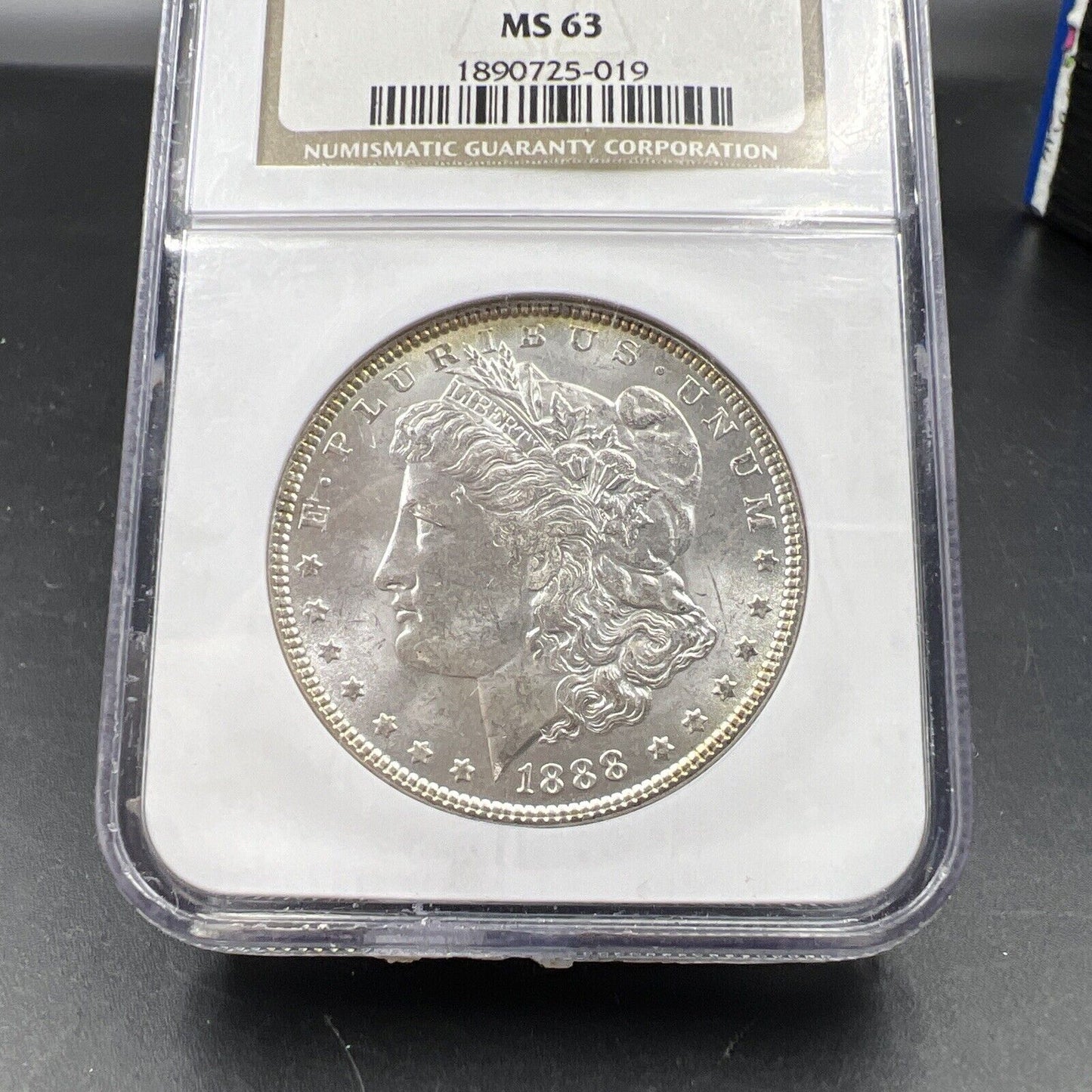 1888 P Morgan Silver Dollar NGC MS63 Choice BU Certified Neat Toning Reverse