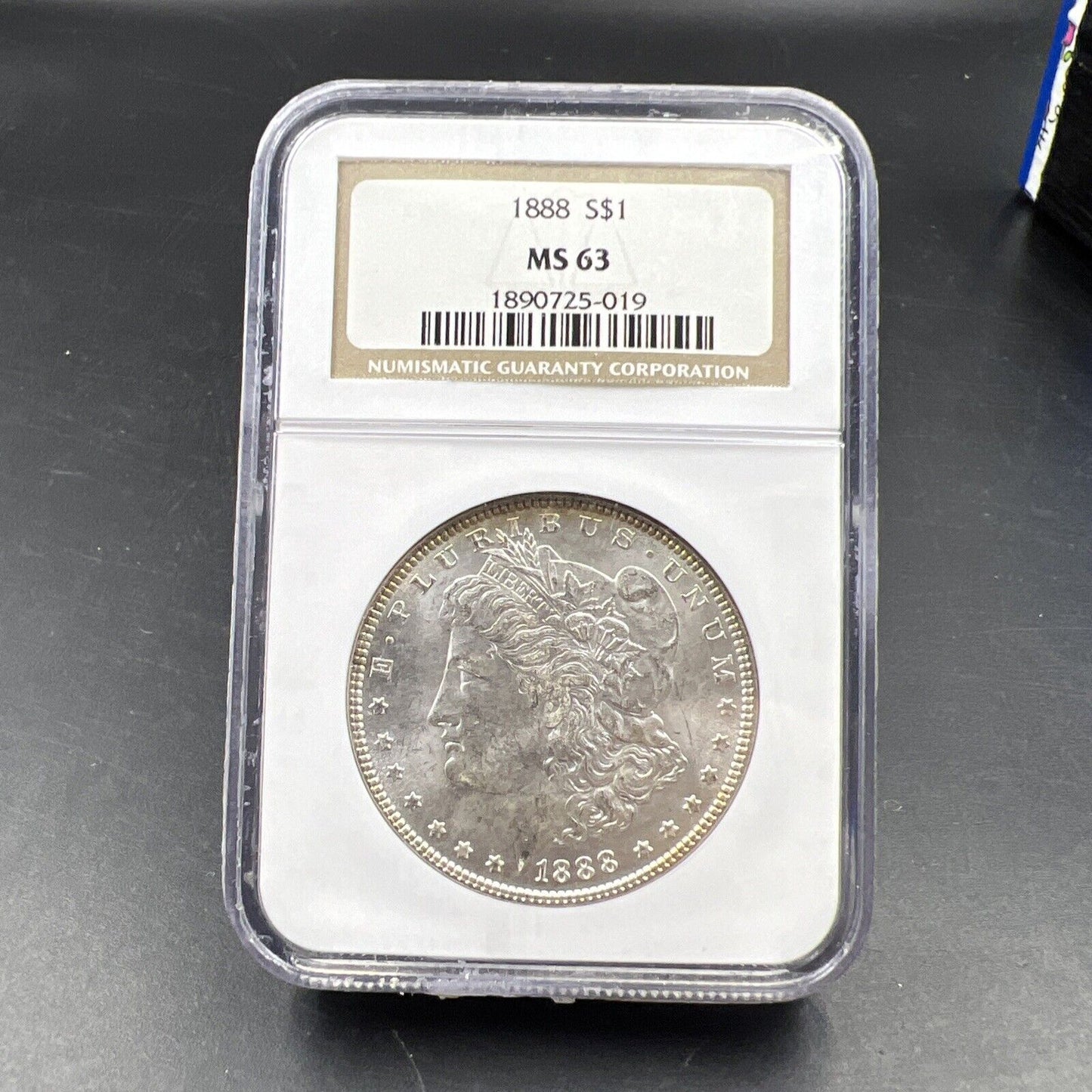 1888 P Morgan Silver Dollar NGC MS63 Choice BU Certified Neat Toning Reverse