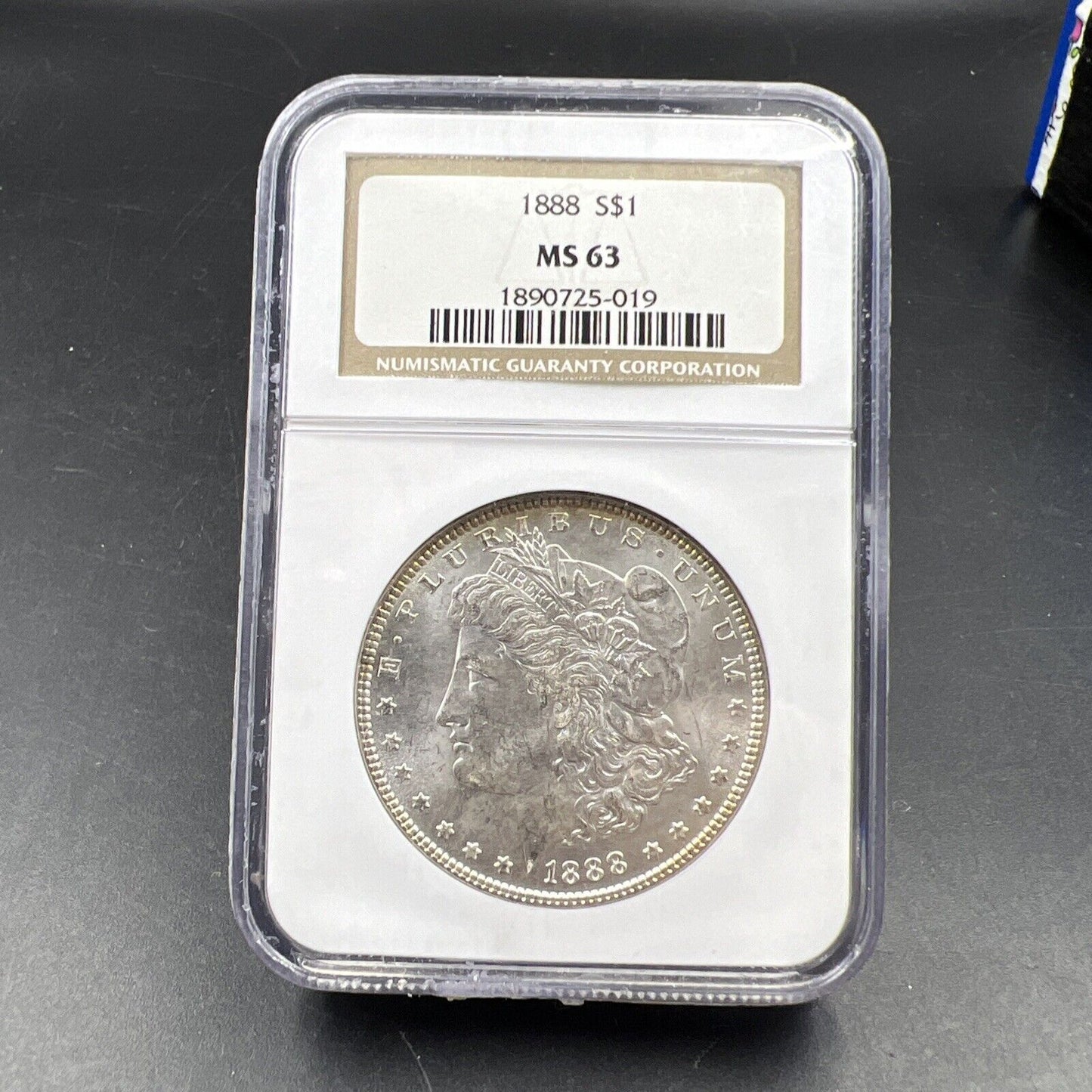 1888 P Morgan Silver Dollar NGC MS63 Choice BU Certified Neat Toning Reverse