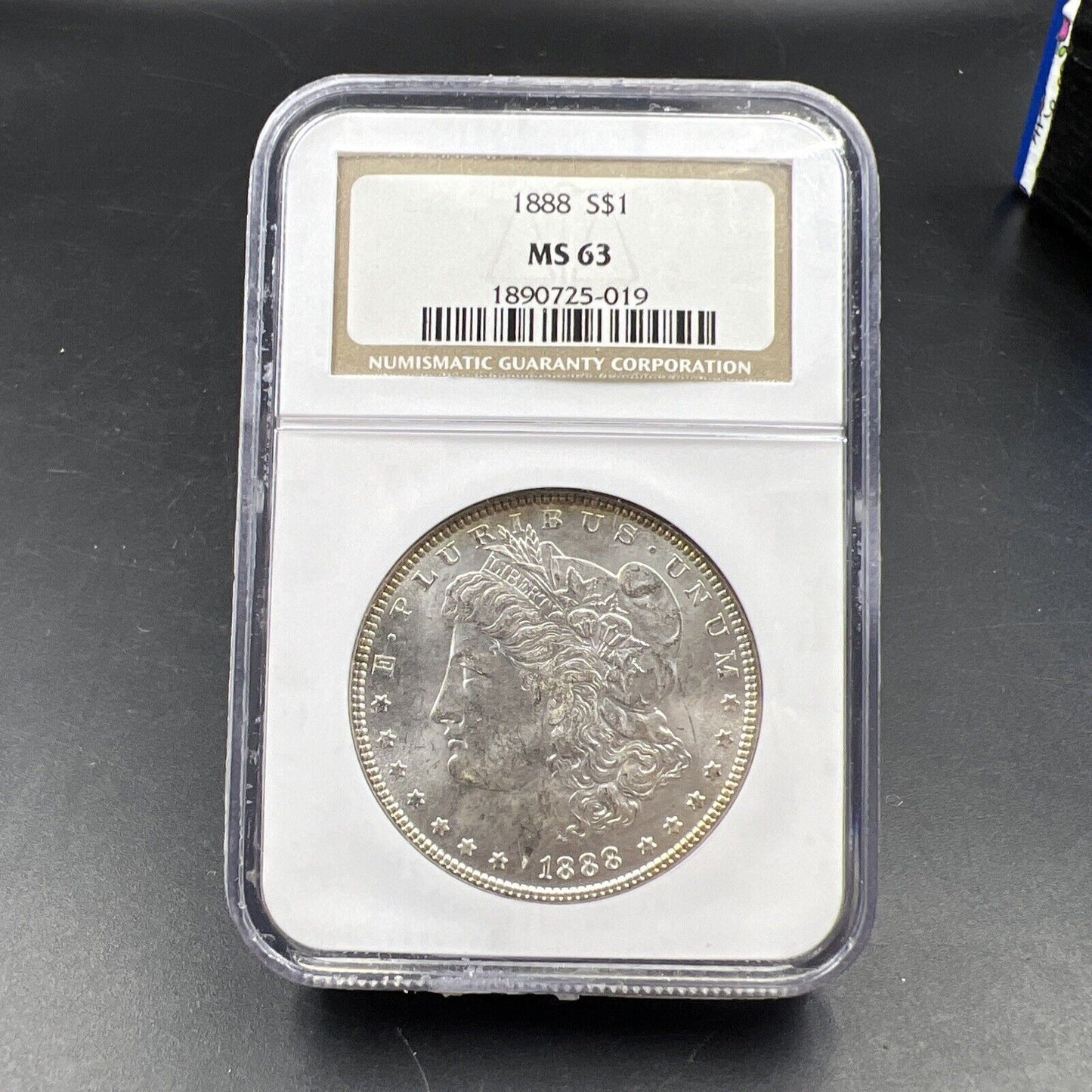 1888 P Morgan Silver Dollar NGC MS63 Choice BU Certified Neat Toning Reverse