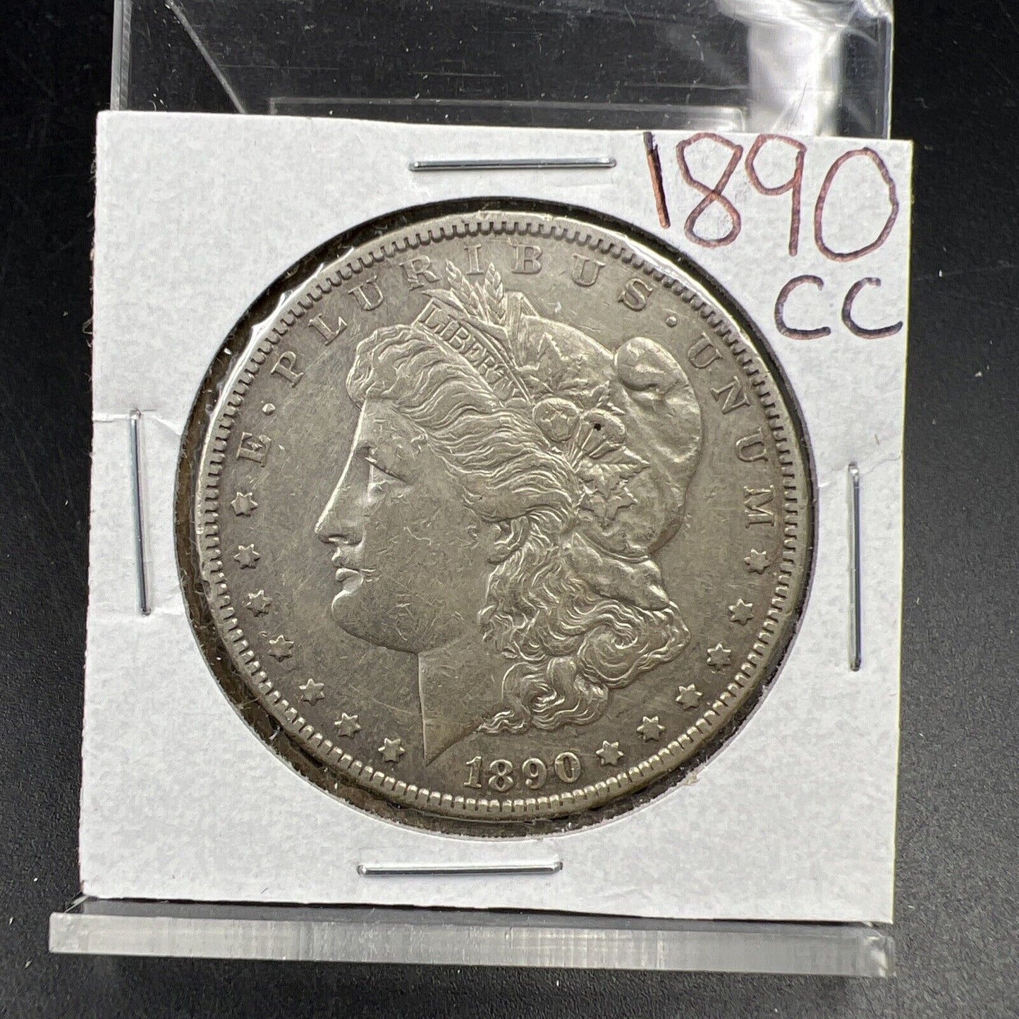 1890 CC $1 Morgan Silver Dollar Coin XF EF Extra Fine Circ Carson City Mint