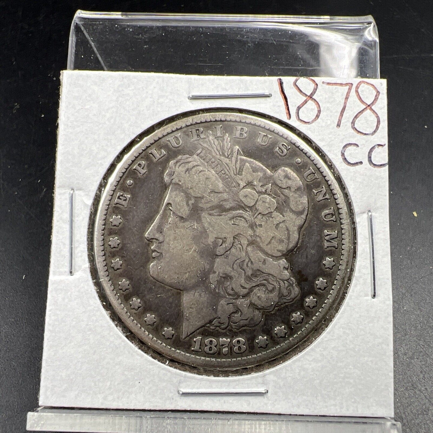 1878 CC $1 Morgan Silver Dollar Coin Fine Circulated