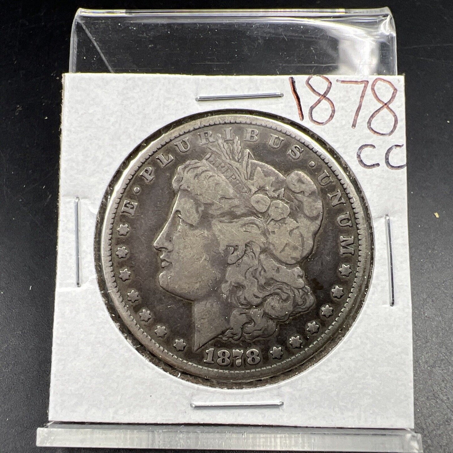 1878 CC $1 Morgan Silver Dollar Coin Fine Circulated