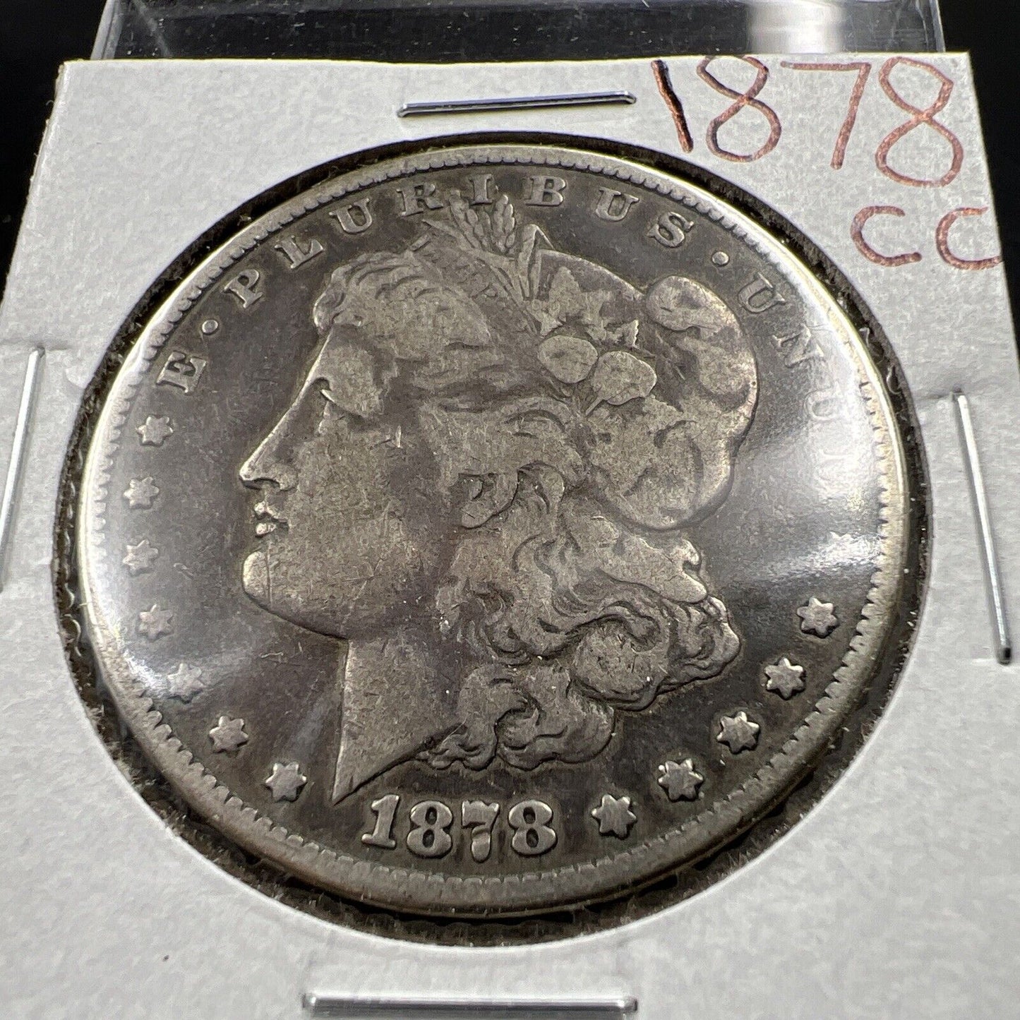 1878 CC $1 Morgan Silver Dollar Coin Fine Circulated