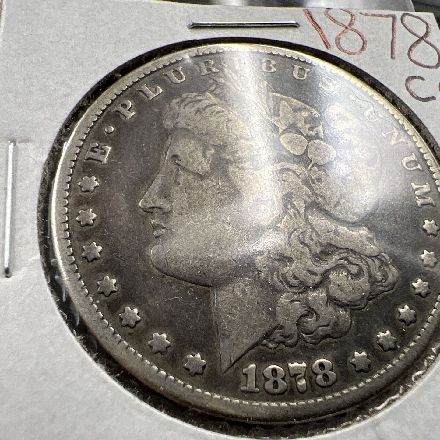 1878 CC $1 Morgan Silver Dollar Coin Fine Circulated