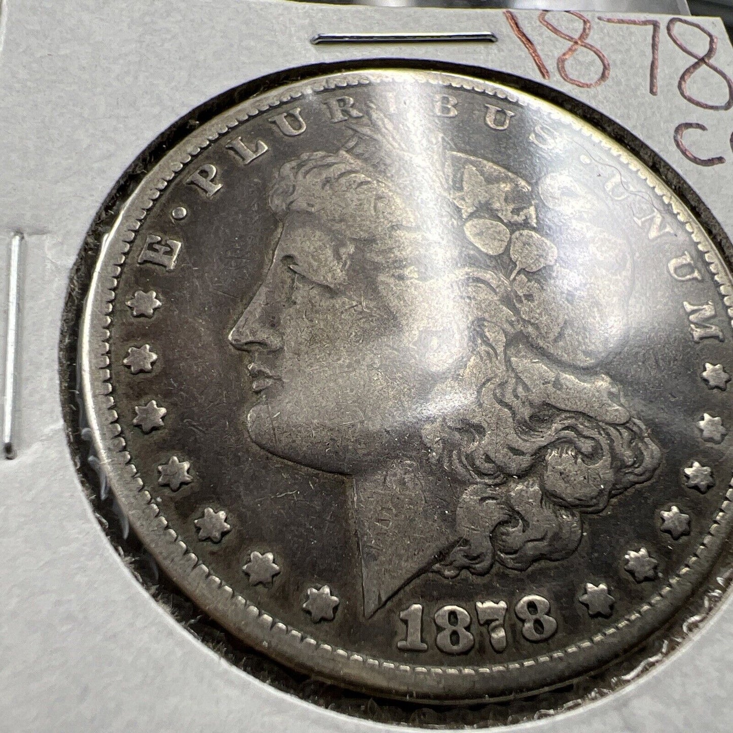 1878 CC $1 Morgan Silver Dollar Coin Fine Circulated