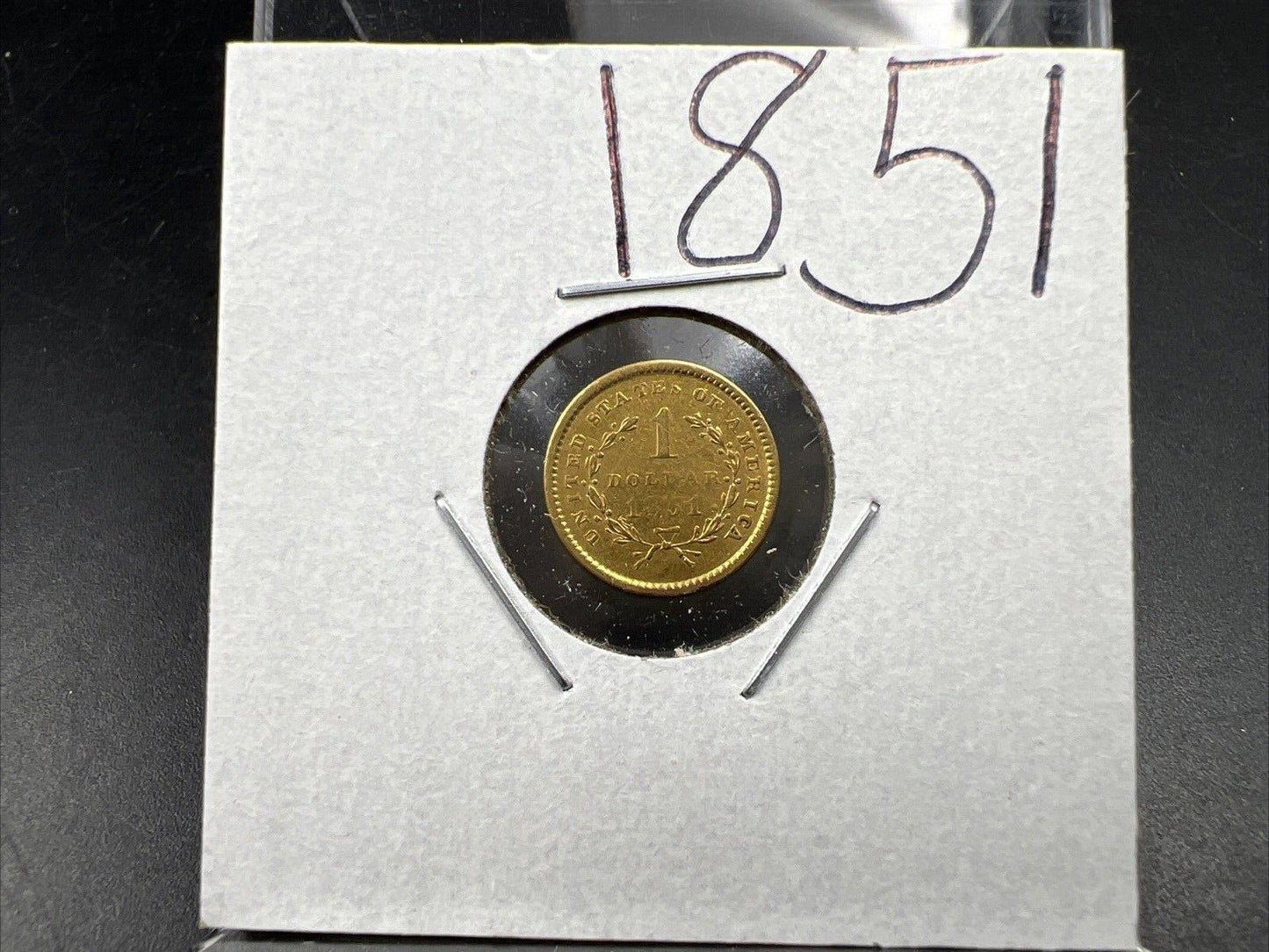 1851 Liberty Head Type I Gold Dollar $1 XF Details Ex Jewelry