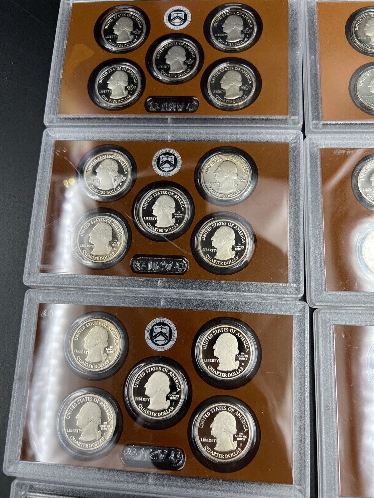 Complete 2010 - 2020 ATB 25c Clad Proof Set 55 Coins in Plastic Proof Set Panels