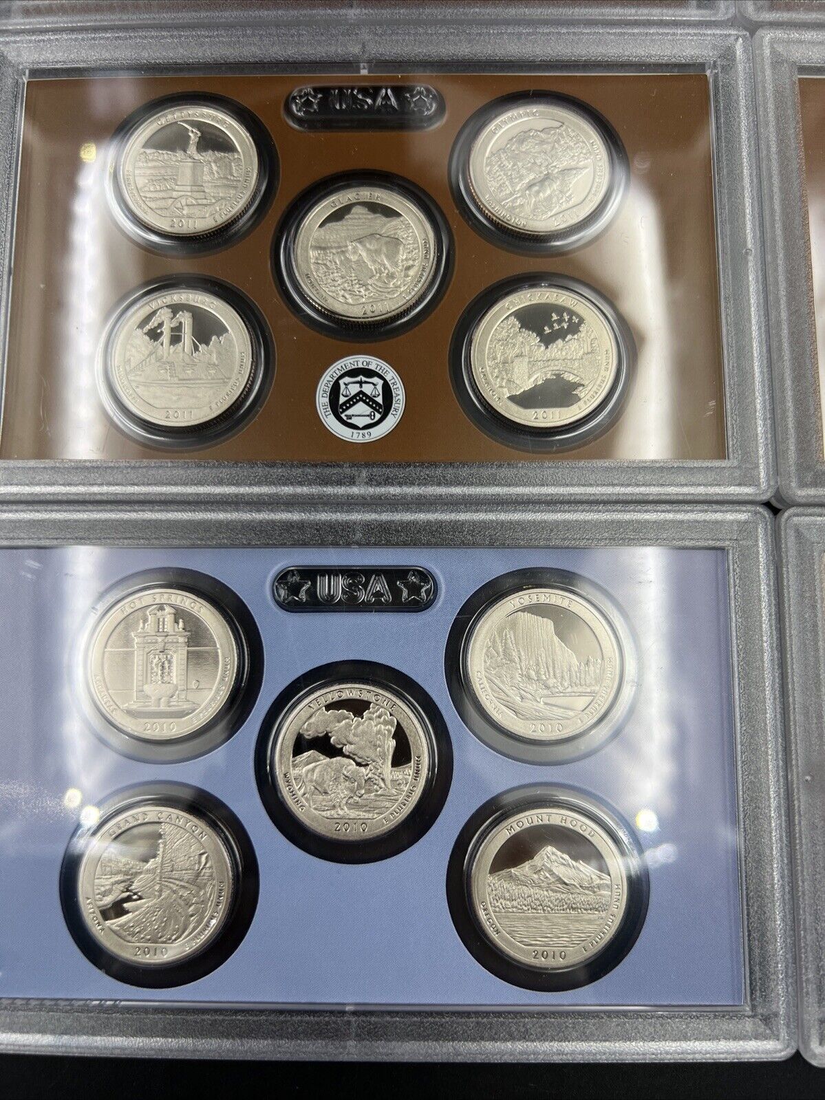 Complete 2010 - 2020 ATB 25c Clad Proof Set 55 Coins in Plastic Proof Set Panels