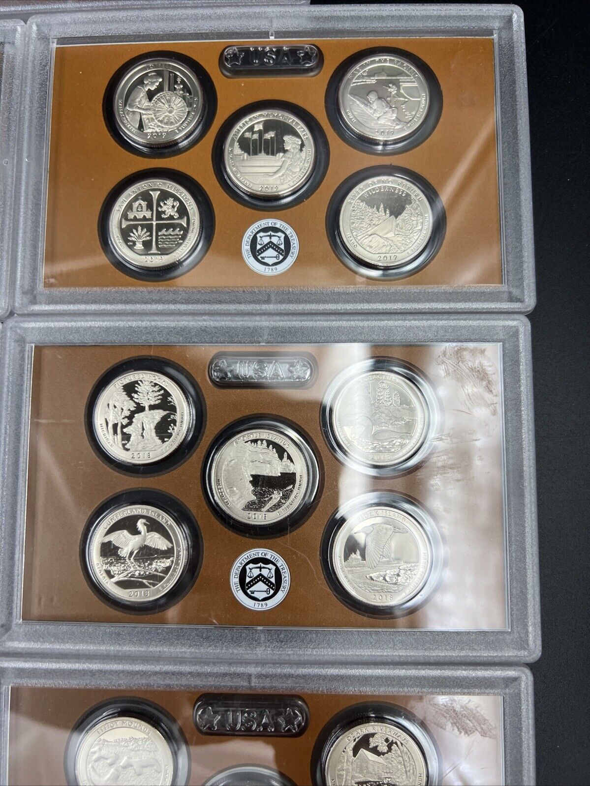 Complete 2010 - 2020 ATB 25c Clad Proof Set 55 Coins in Plastic Proof Set Panels