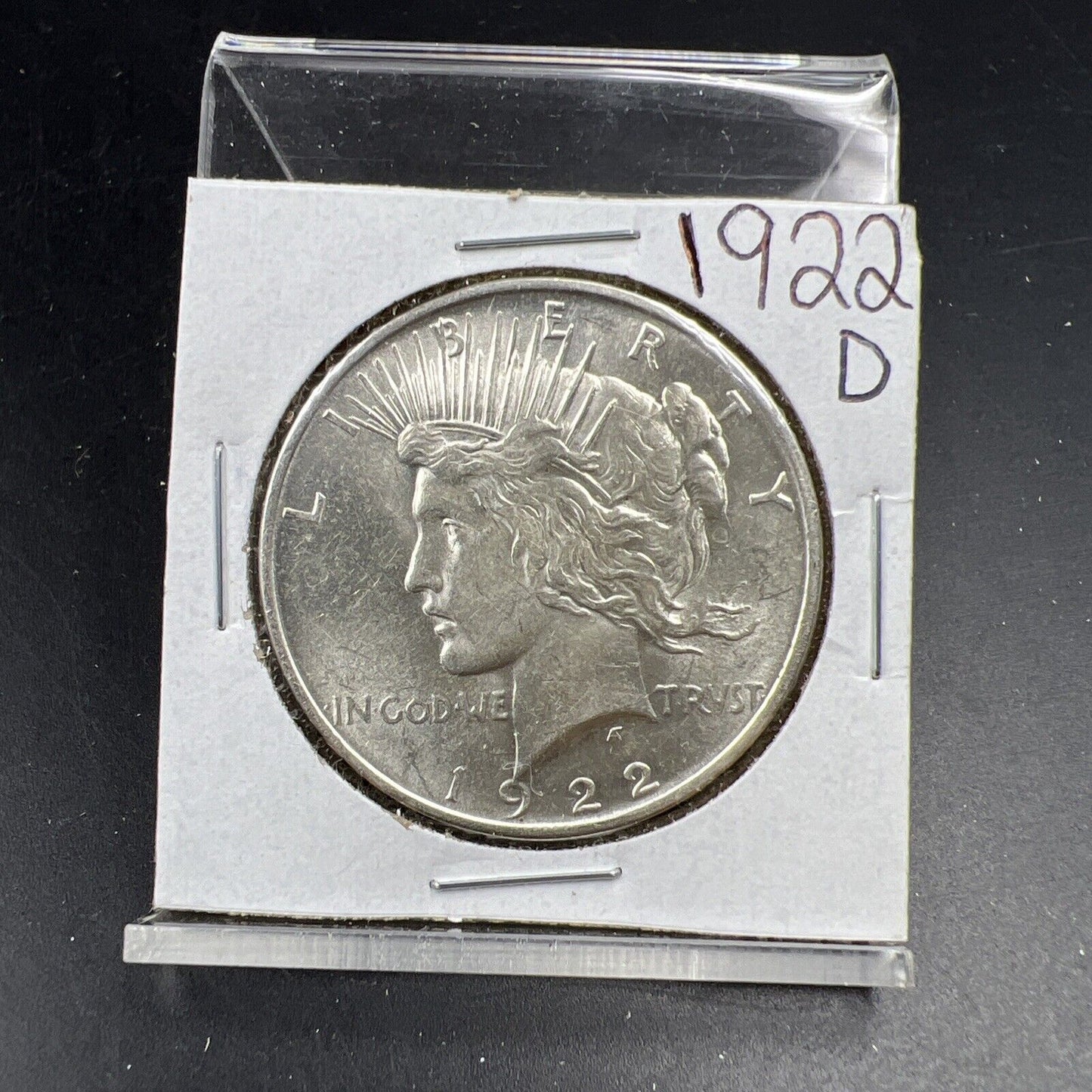 1922 D $1 Peace Silver Dollar Coin BU Unc Details hairlines