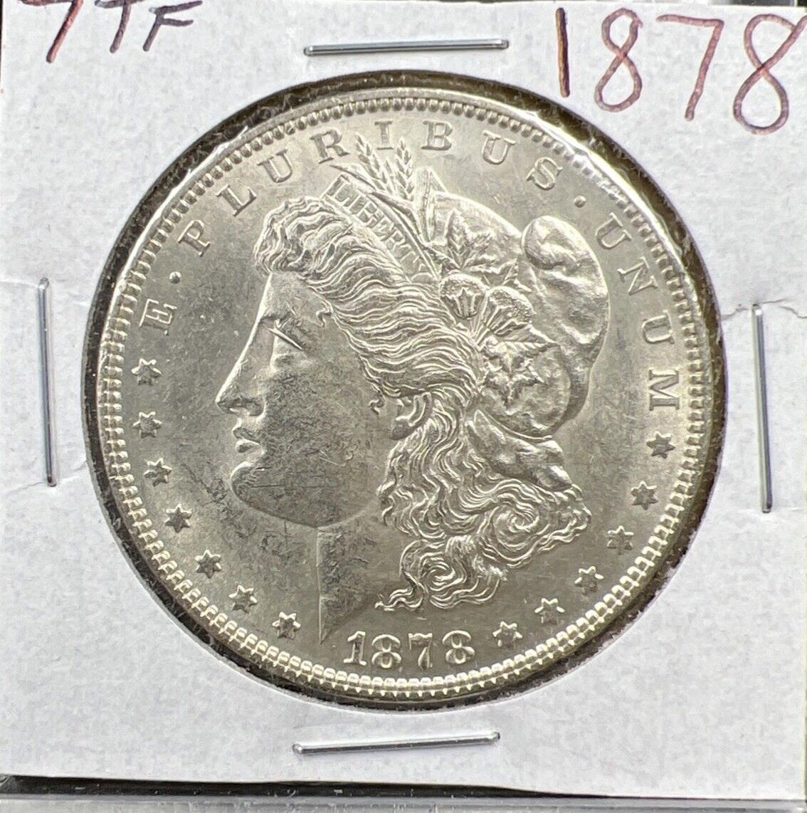 1878 P $1 Morgan Silver Dollar Coin 7TF Reverse of 1879 Variety BU UNC