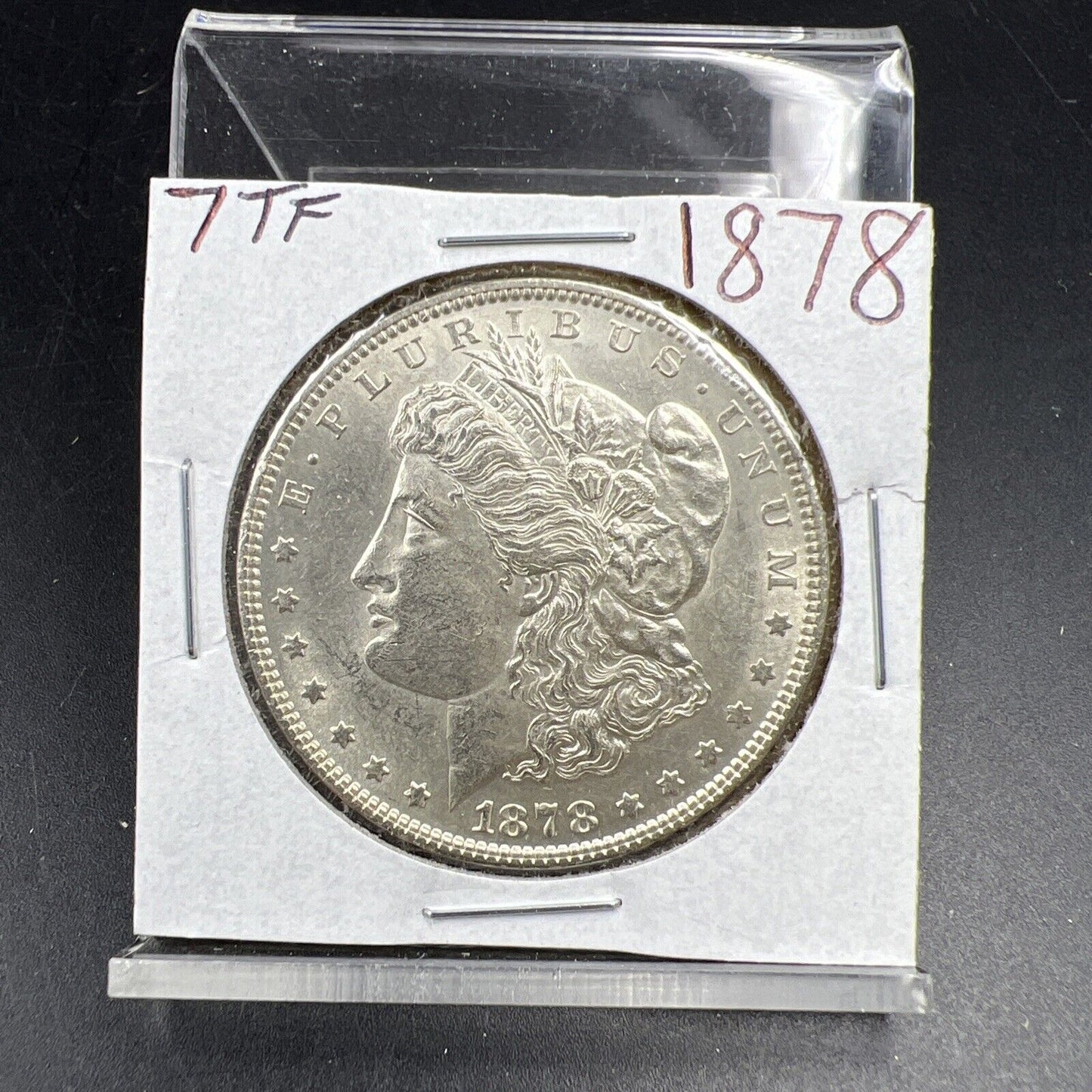 1878 P $1 Morgan Silver Dollar Coin 7TF Reverse of 1879 Variety BU UNC