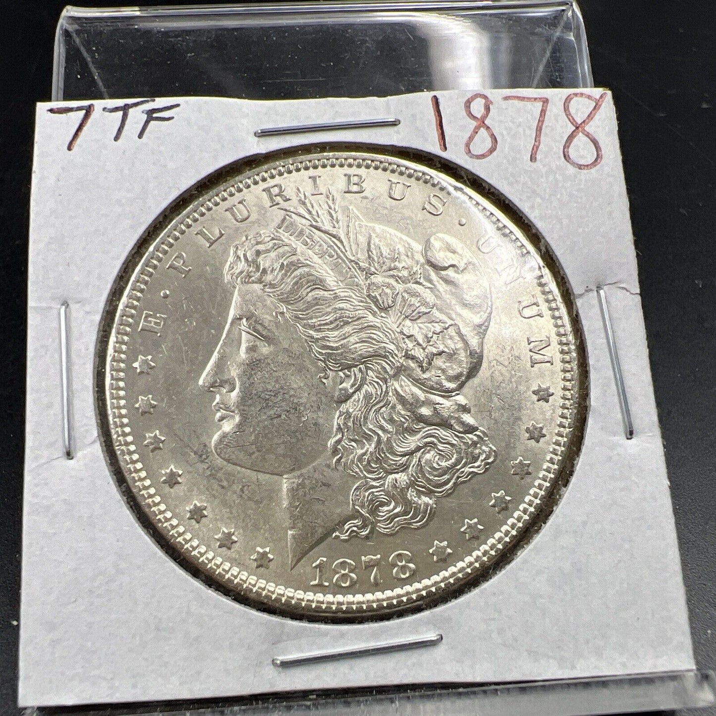 1878 P $1 Morgan Silver Dollar Coin 7TF Reverse of 1879 Variety BU UNC