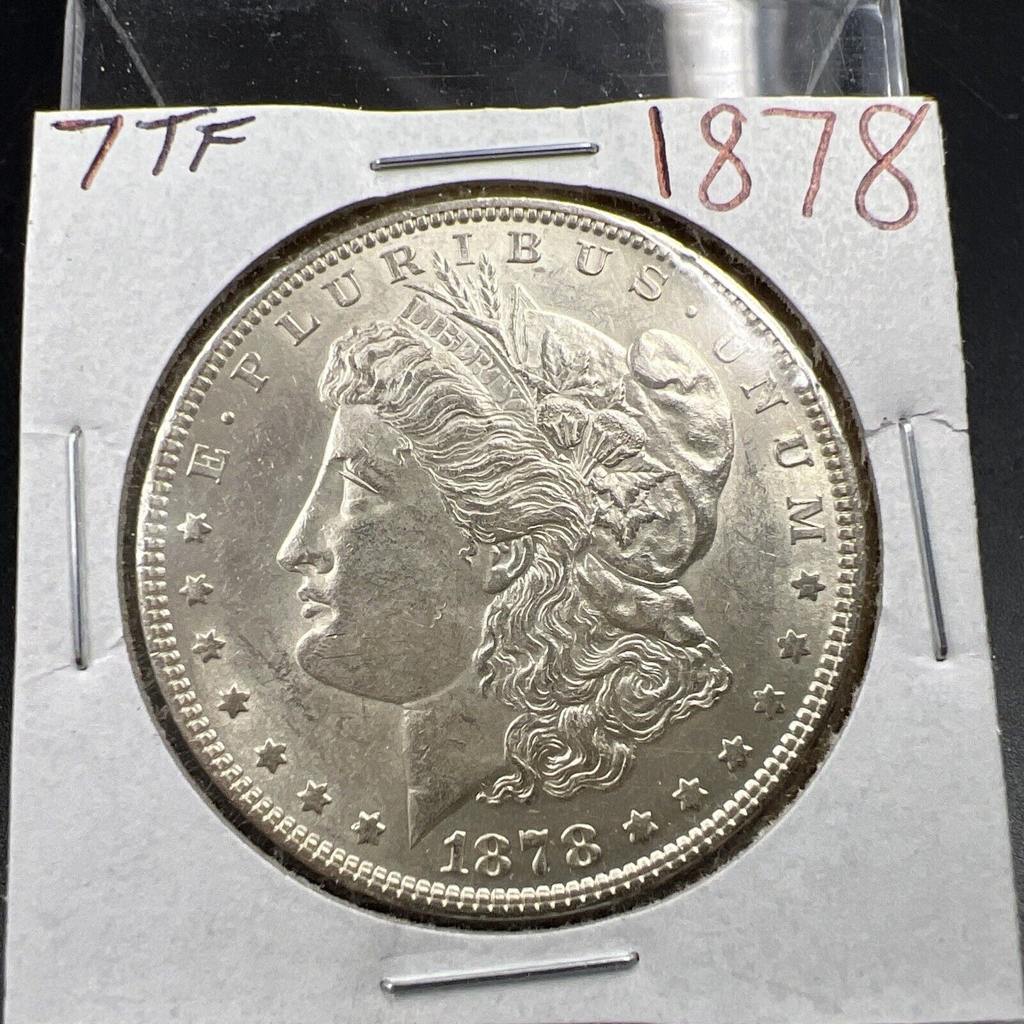 1878 P $1 Morgan Silver Dollar Coin 7TF Reverse of 1879 Variety BU UNC