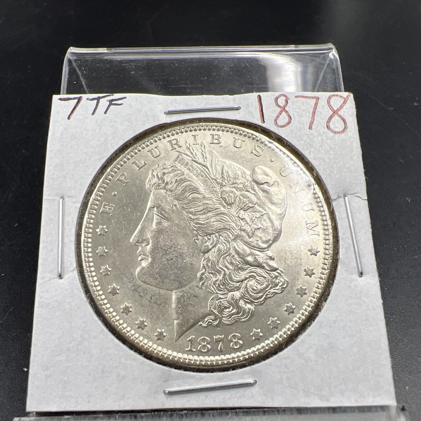 1878 P $1 Morgan Silver Dollar Coin 7TF Reverse of 1879 Variety BU UNC