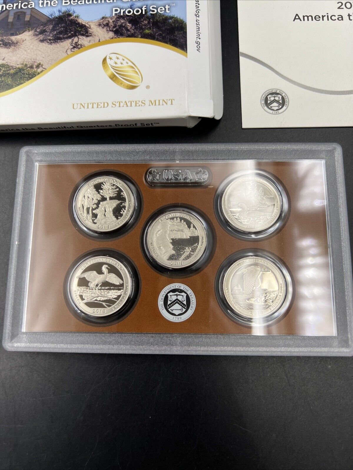 2018 S US ATB Copper Nickel Gem Proof 5 Coin Mint Set OGP America The Beautiful