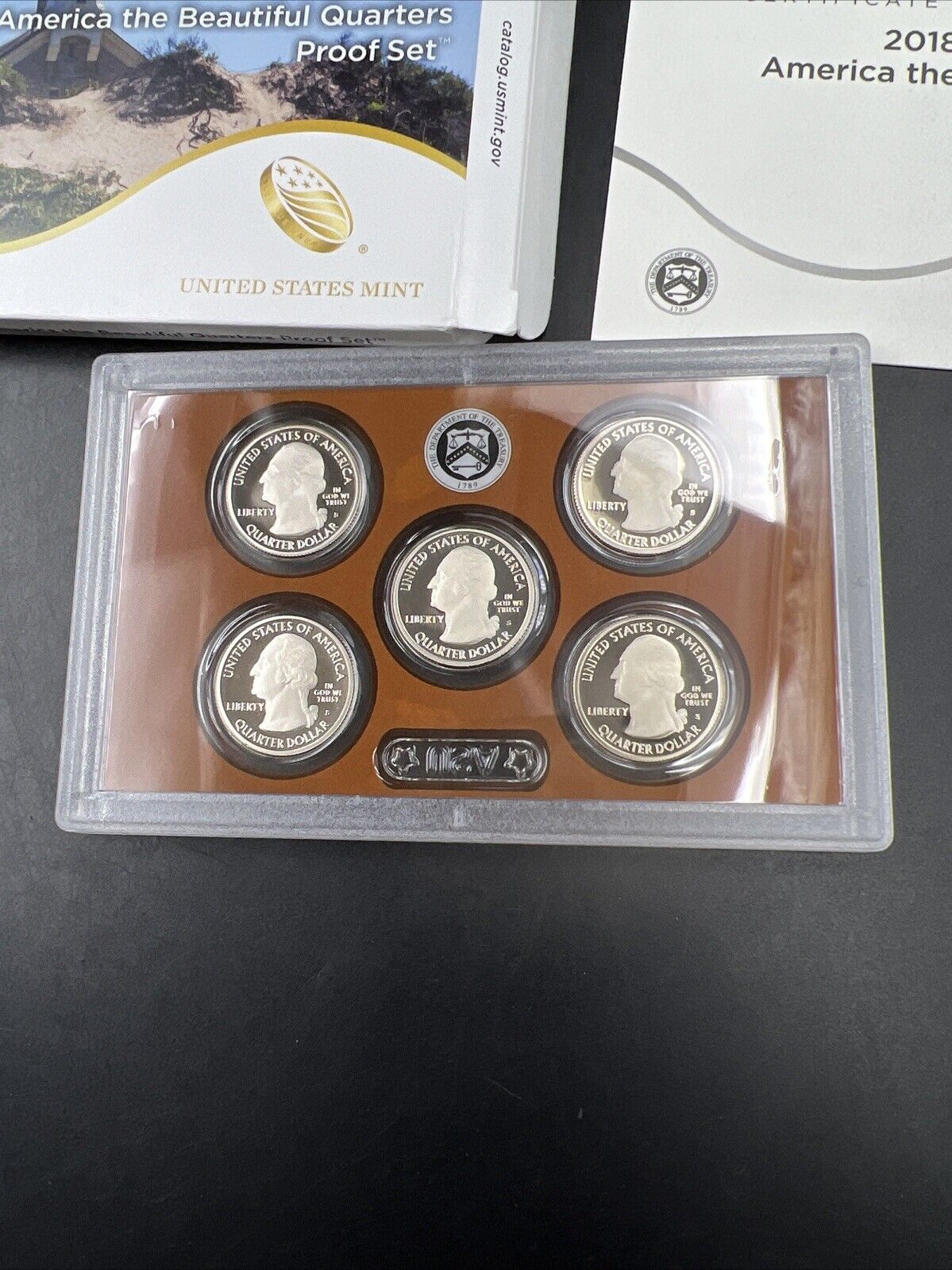 2018 S US ATB Copper Nickel Gem Proof 5 Coin Mint Set OGP America The Beautiful