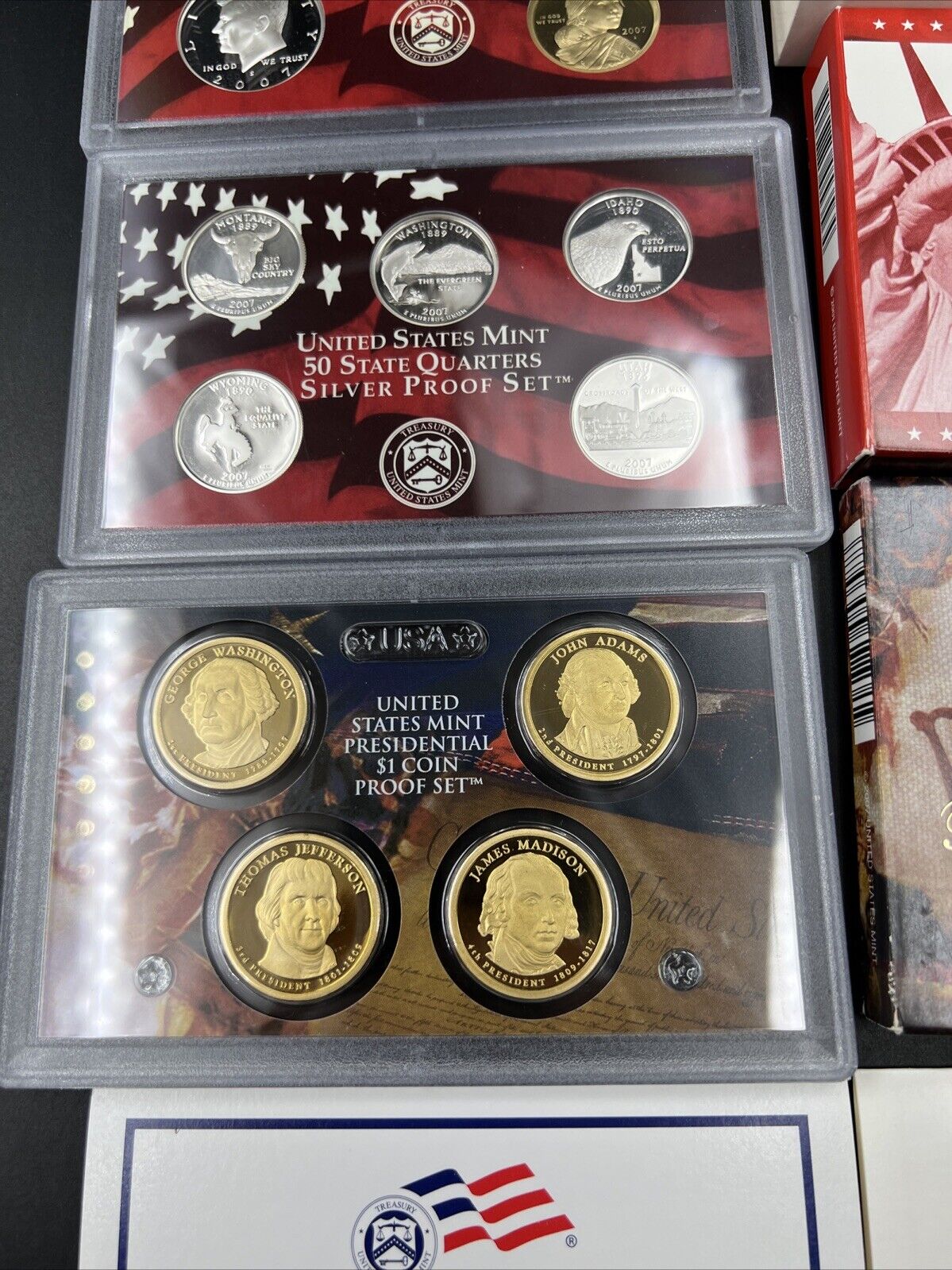 2007 14 Coin Silver Proof Set OGP w/ Presidential Dollars