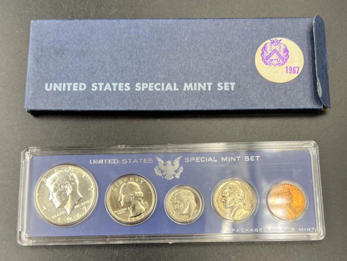 1967 US Mint SMS Special Mint Set in Blue Box & Plastic Case