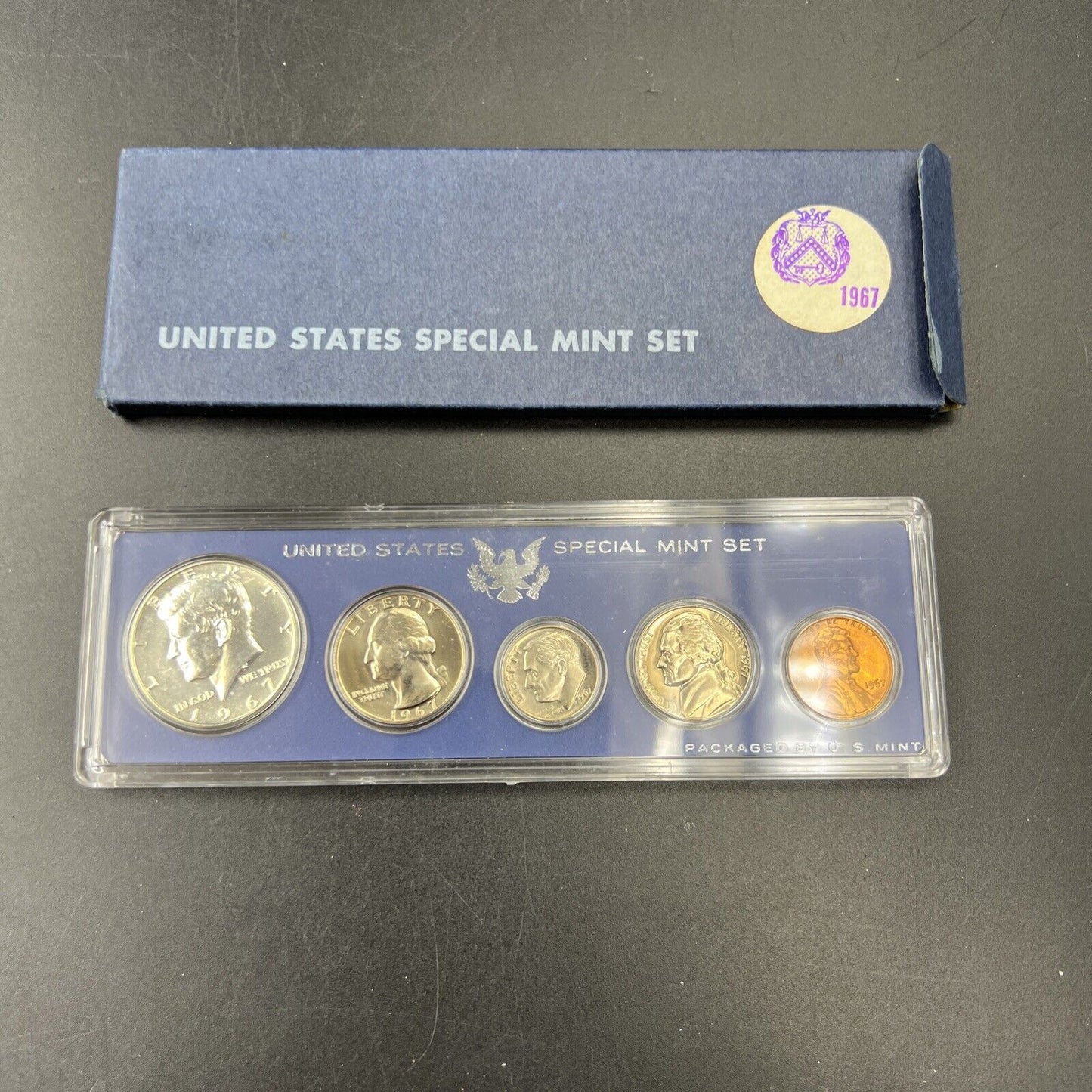 1967 US Mint SMS Special Mint Set in Blue Box & Plastic Case