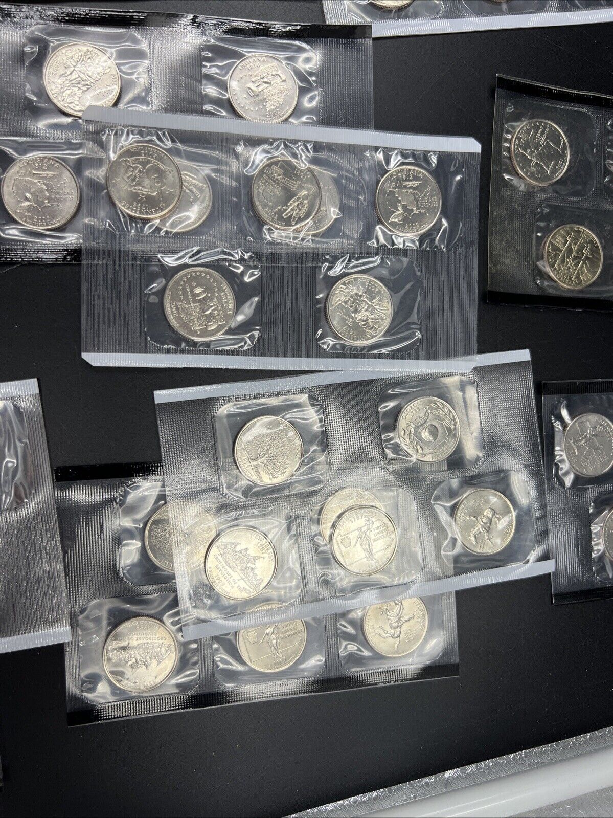 1999 - 2006 Complete 60 Coin P & D State Quarter Set In Mint Cello Gem BU UNC