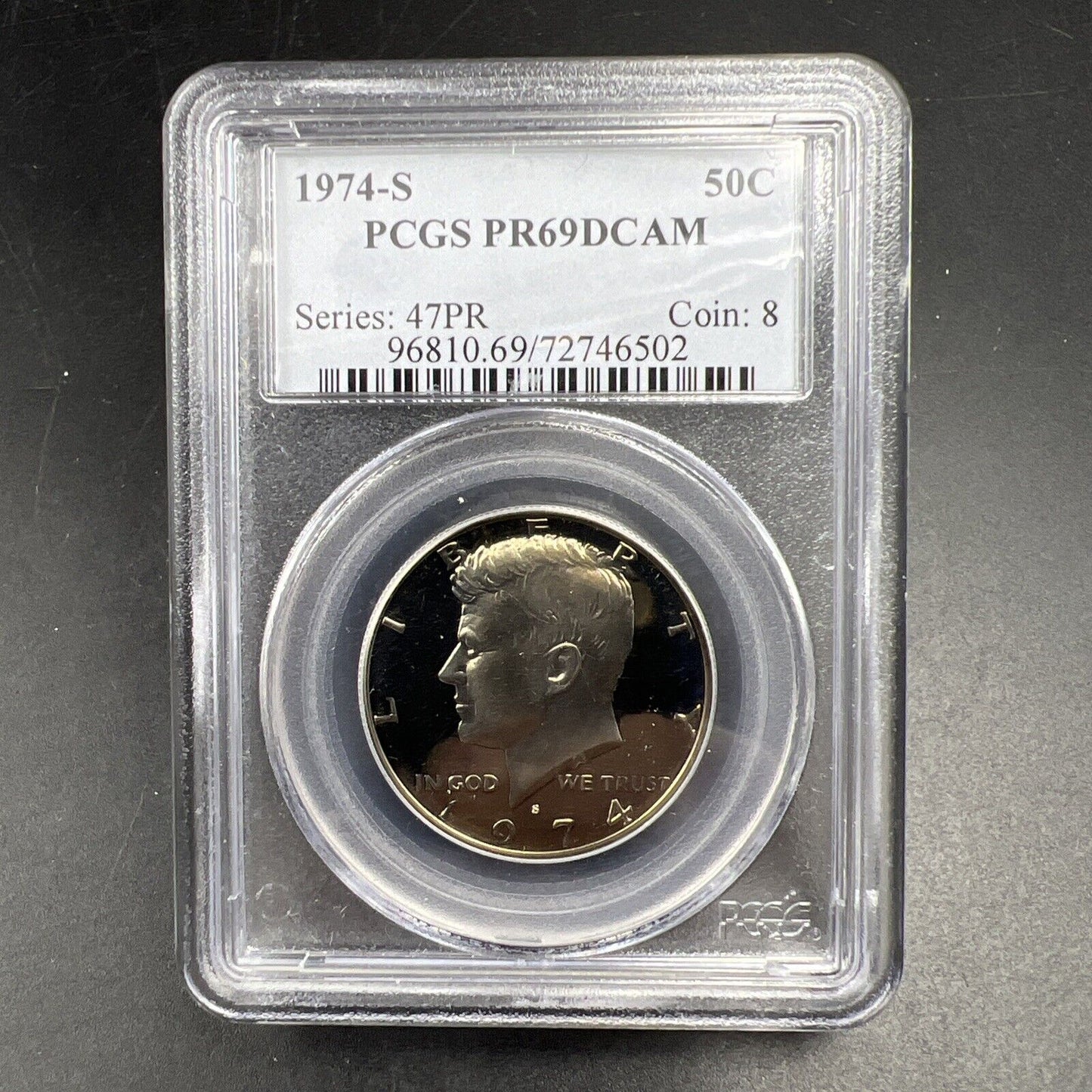 1974 S Kennedy Half Dollar Coin PCGS PR69 DCAM #502 Gem Proof Certified