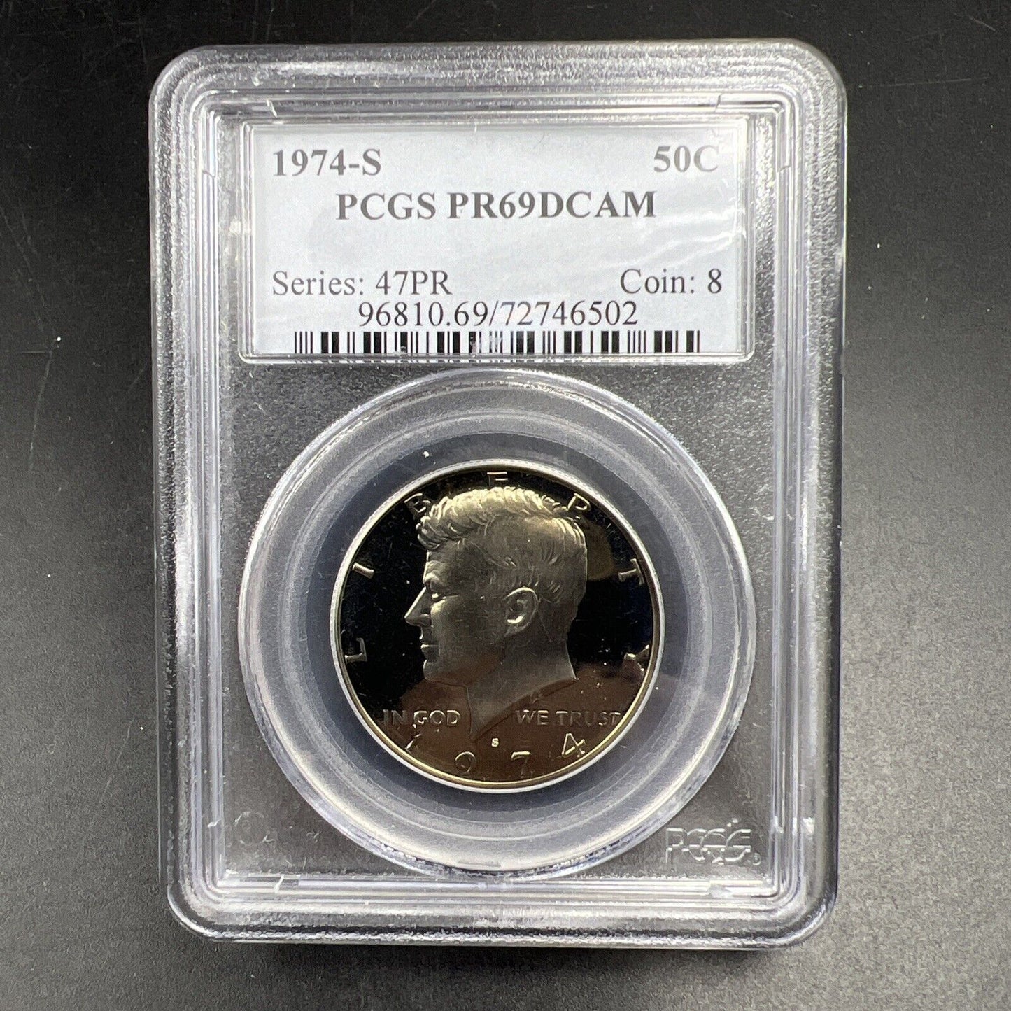 1974 S Kennedy Half Dollar Coin PCGS PR69 DCAM #502 Gem Proof Certified