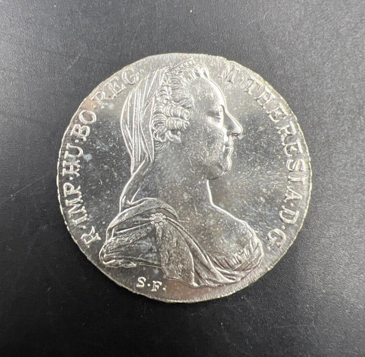 Maria Theresa Thaler 1780 Silver Coin Restrike Choice BU Uncirculated #B