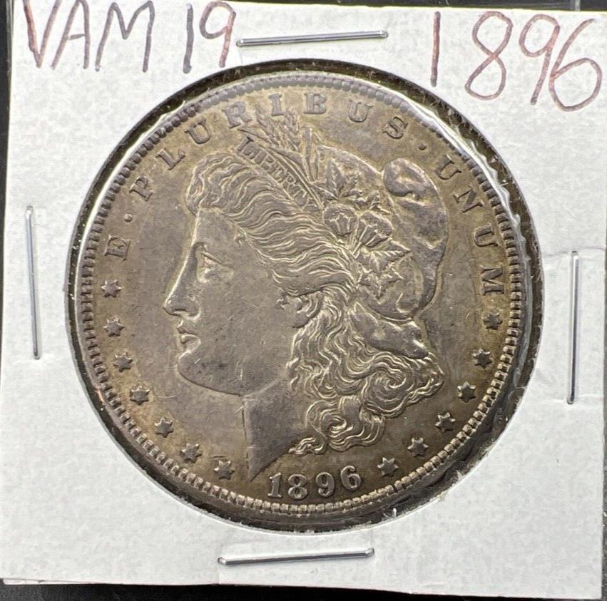 1896 P Morgan Silver Dollar Coin VAM 19 MPD Misplaced Date 7 in Denticles CH AU