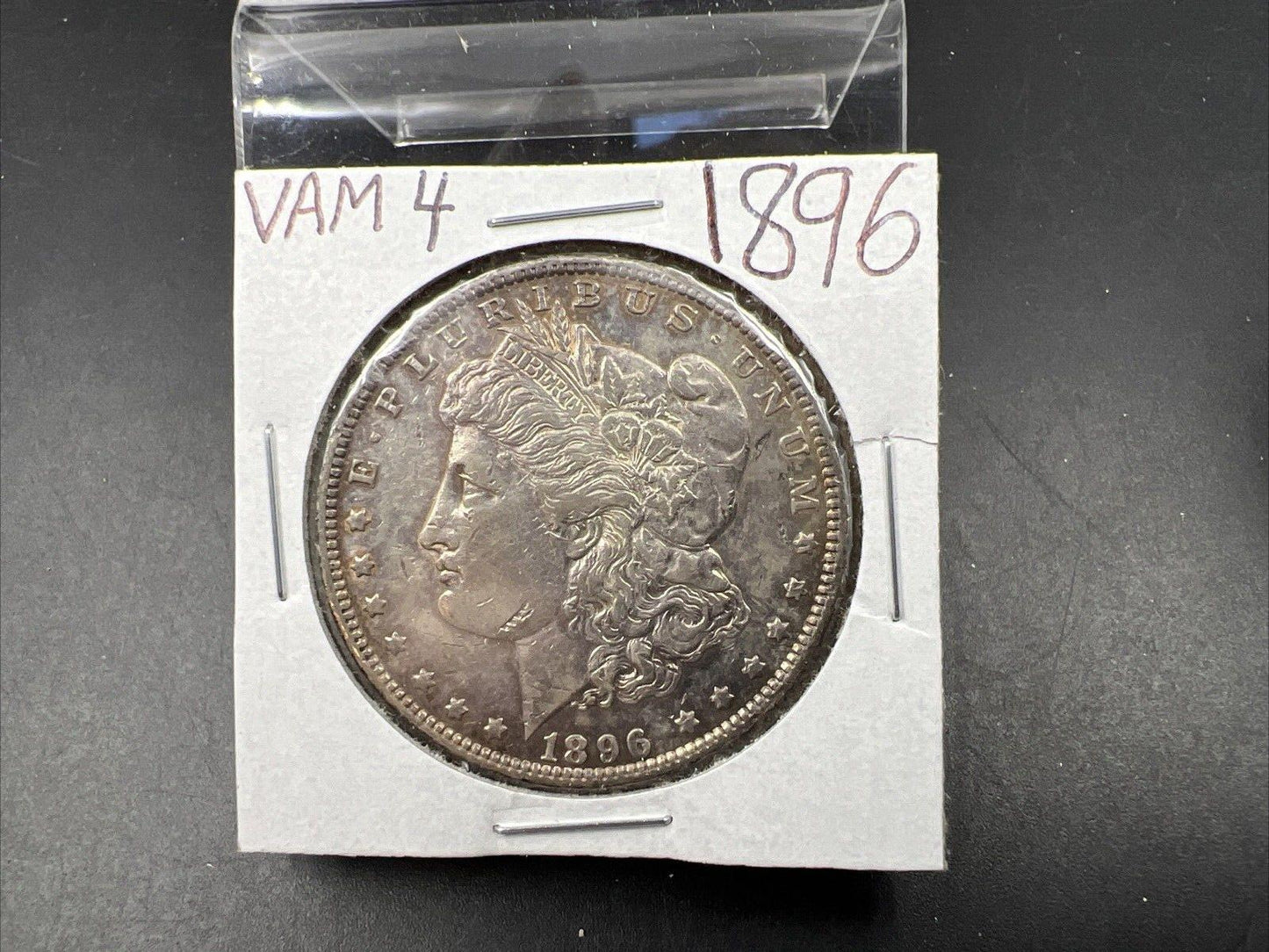 1896 P Morgan Silver Dollar Coin XF / AU VAM 4 DDO Double Die OBV Stars Variety