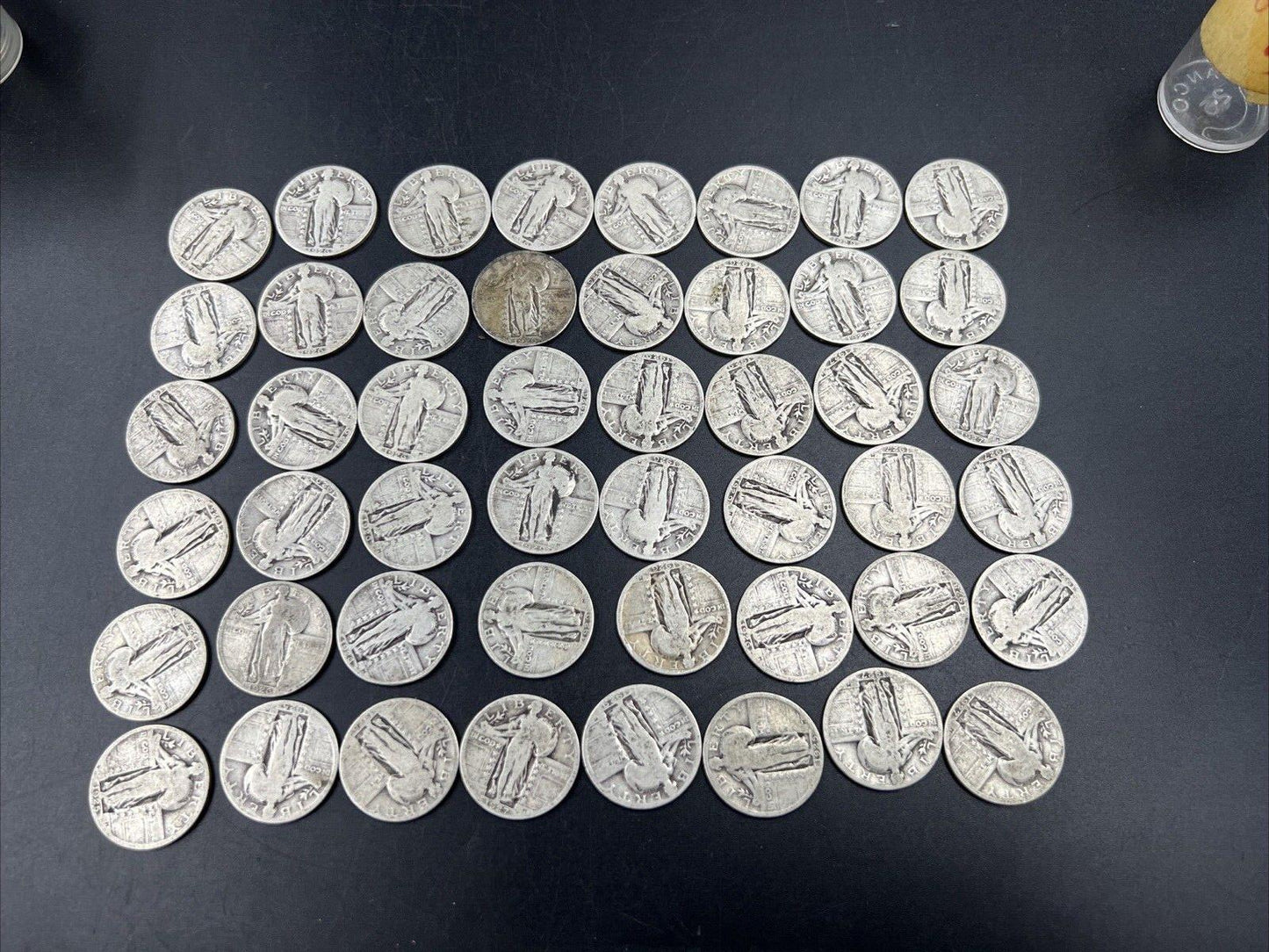 1925-30 Standing Liberty 90% SILVER Quarter 48 Coins Lot / Roll DATED G Good #B