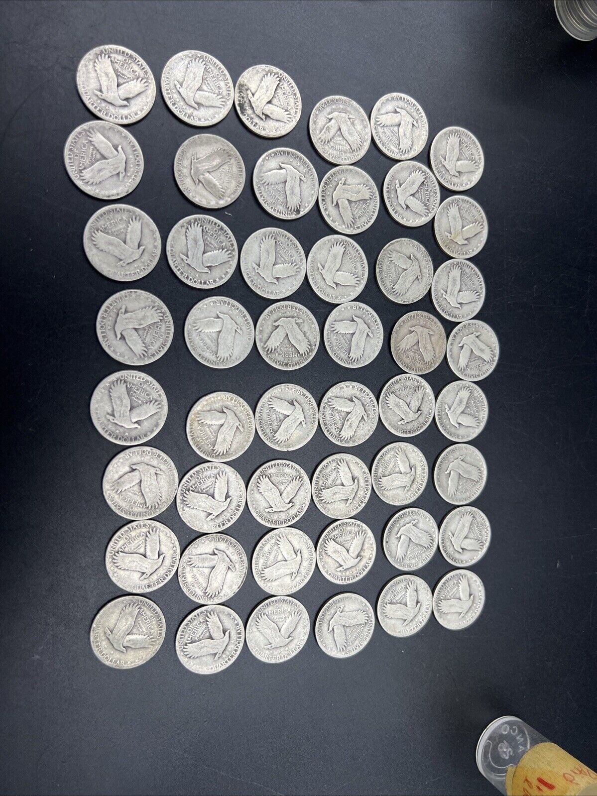 1925-30 Standing Liberty 90% SILVER Quarter 48 Coins Lot / Roll DATED G Good #B