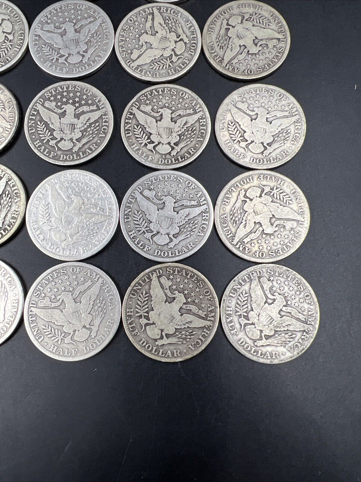 $10 FV Barber Silver Half Dollar Coin Roll VG + 90% silver 20 Coins US Lot