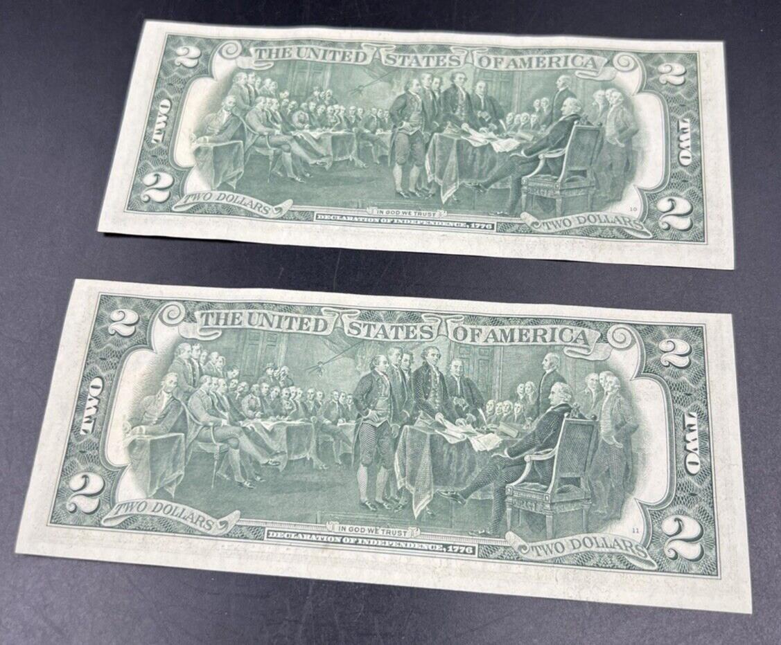 2 Consecutive 1976 $2 Two Dollar Bicentennial Postal Note Chatsworth GA #3 CH AU