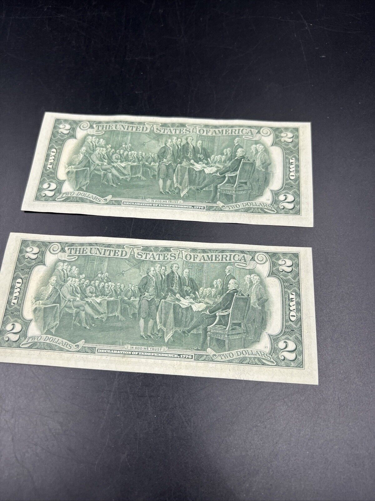 2 Consecutive 1976 $2 Two Dollar Bicentennial Postal Note Chatsworth GA #3 CH AU