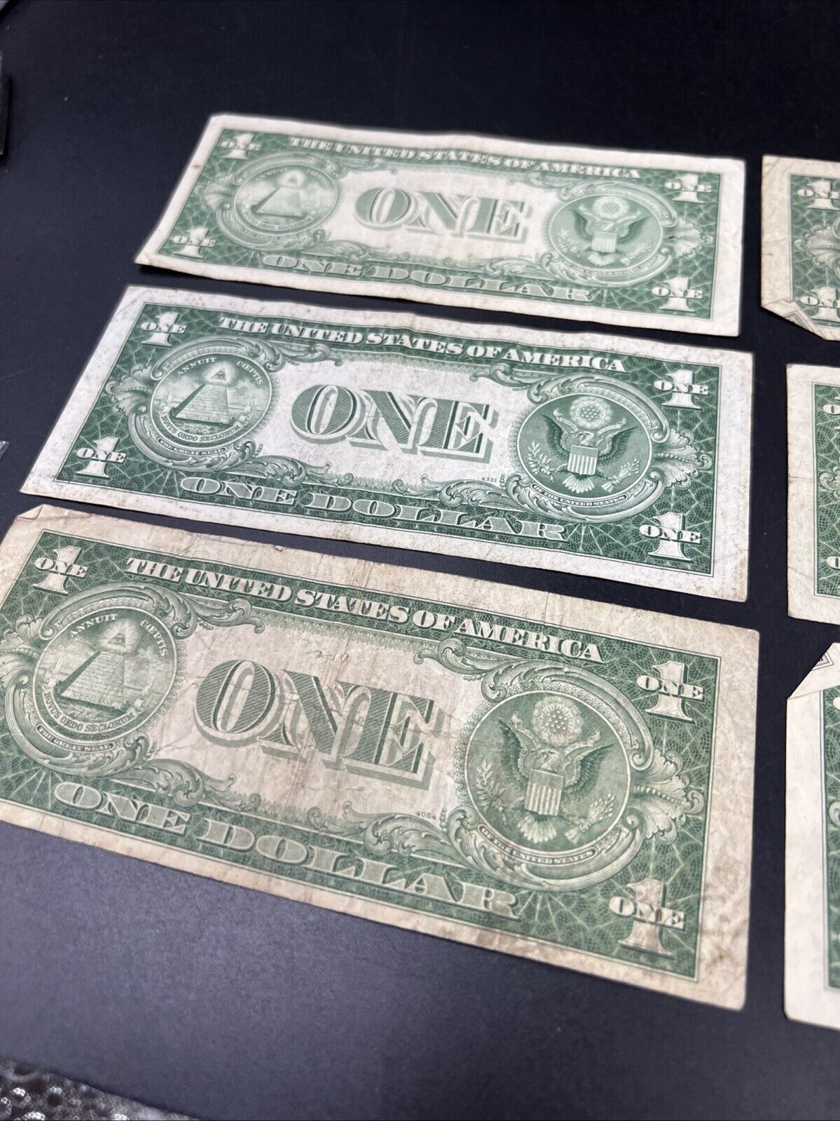 6 Note 1935 B C D E F G $1 One Dollar Blue Note Silver Certificate Set Lot VG #8