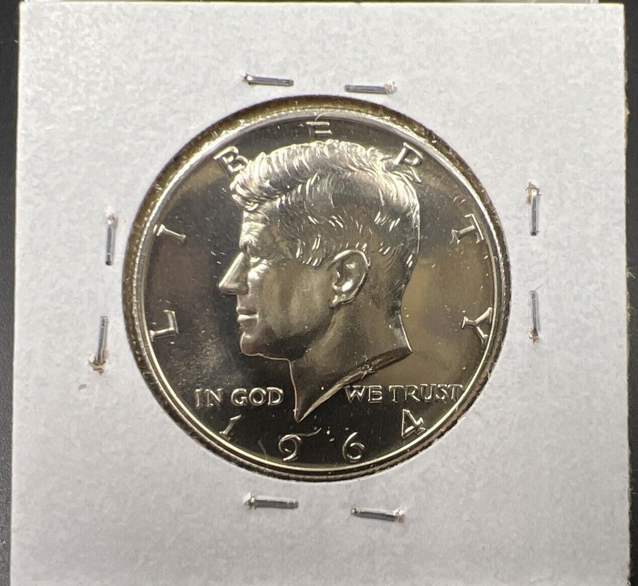 1964 P Kennedy Half Dollar Coin Gem Proof Struck Thru String Reverse Error