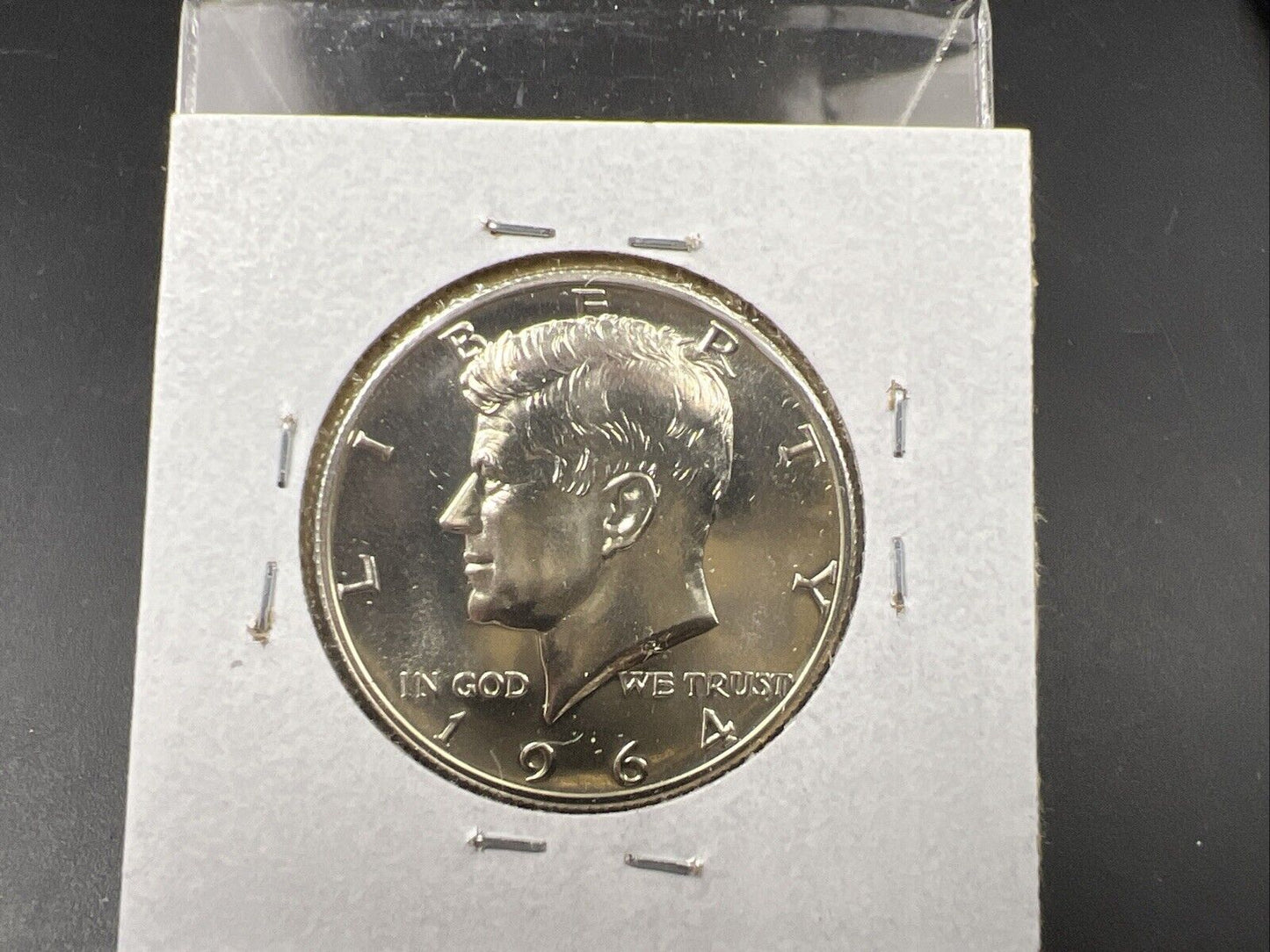 1964 P Kennedy Half Dollar Coin Gem Proof Struck Thru String Reverse Error