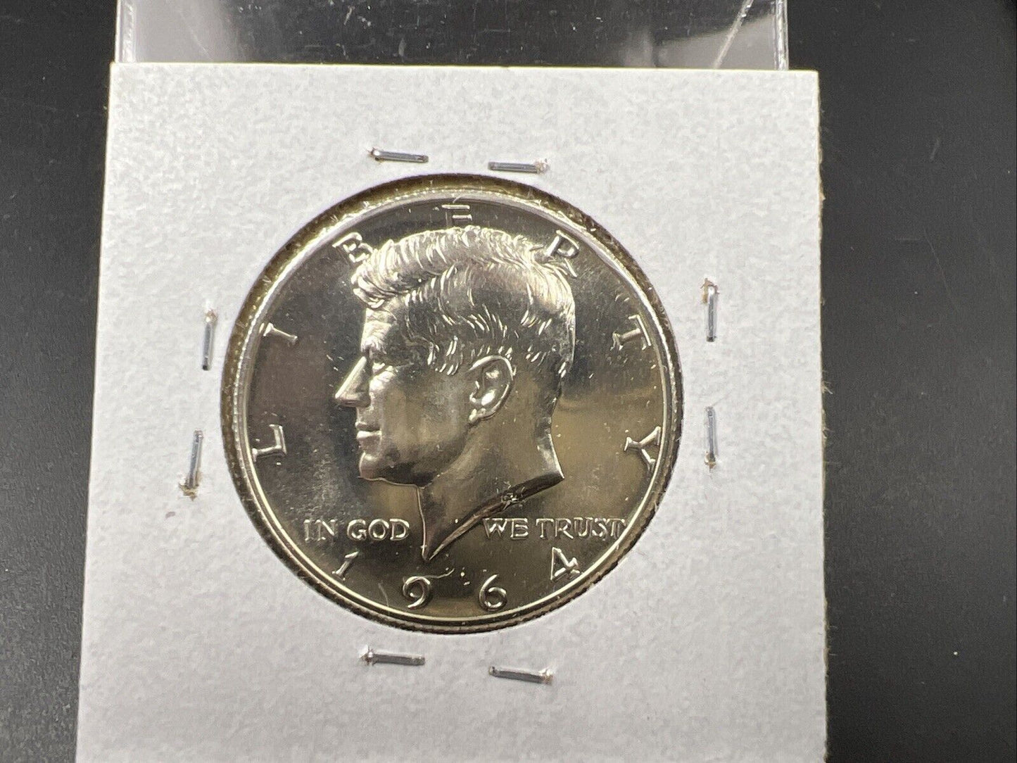 1964 P Kennedy Half Dollar Coin Gem Proof Struck Thru String Reverse Error