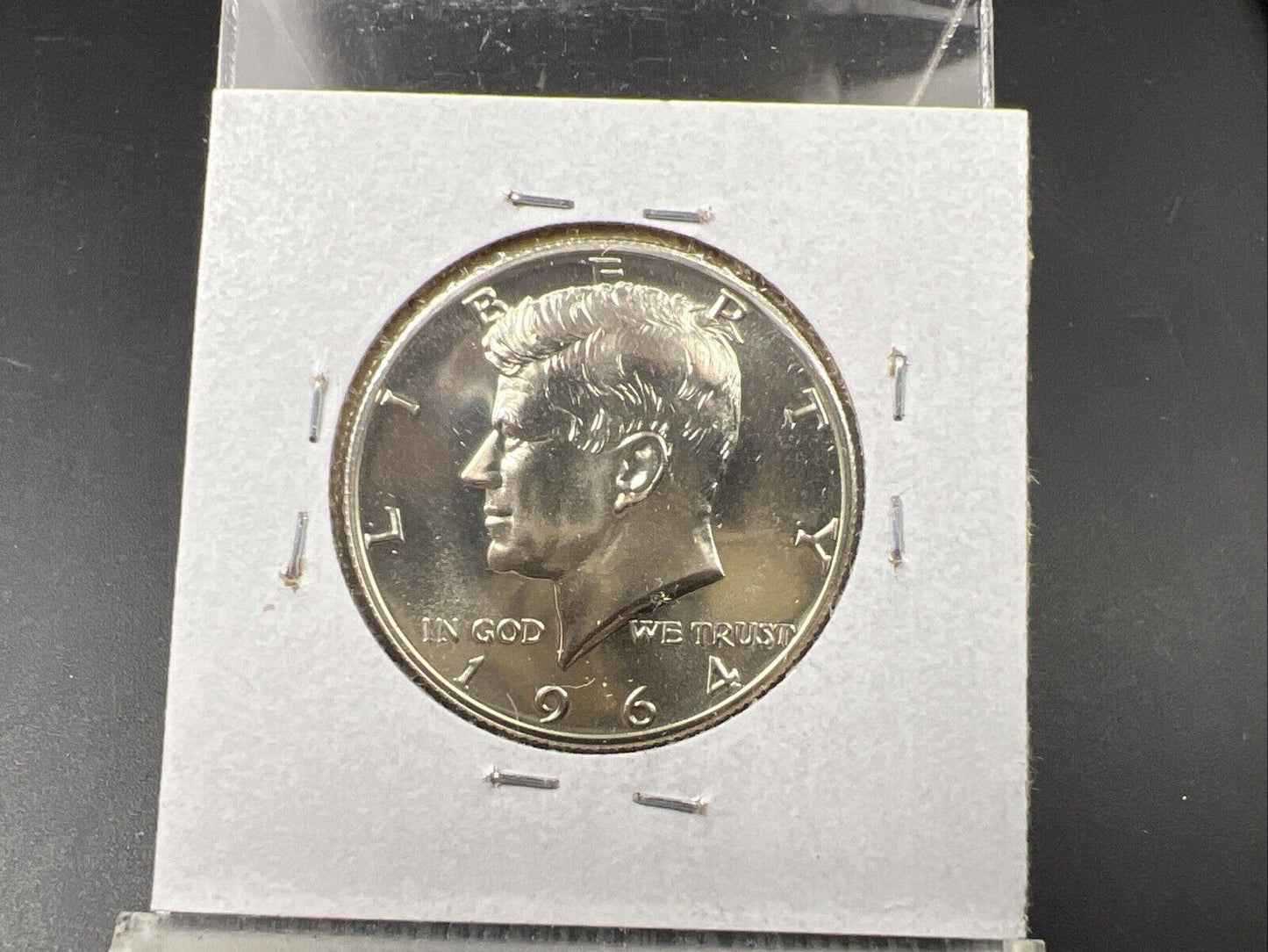 1964 P Kennedy Half Dollar Coin Gem Proof Struck Thru String Reverse Error