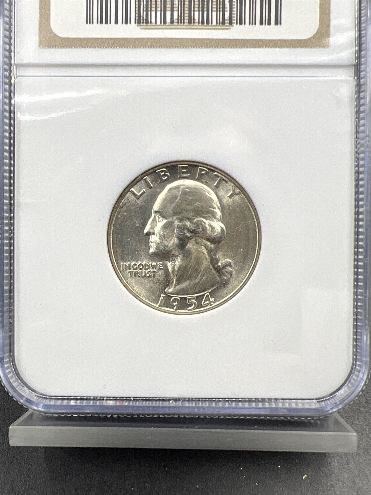 1954 S 25c Washington Silver Quarter Coin NGC MS66 Gem BU Certified #042