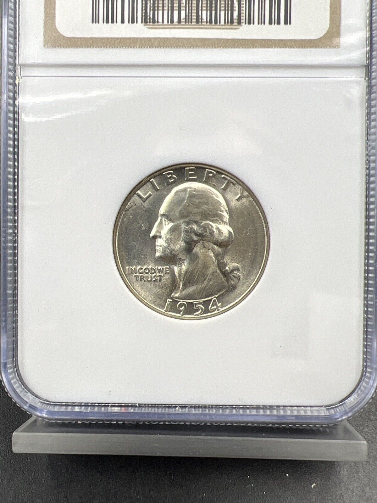 1954 S 25c Washington Silver Quarter Coin NGC MS66 Gem BU Certified #042