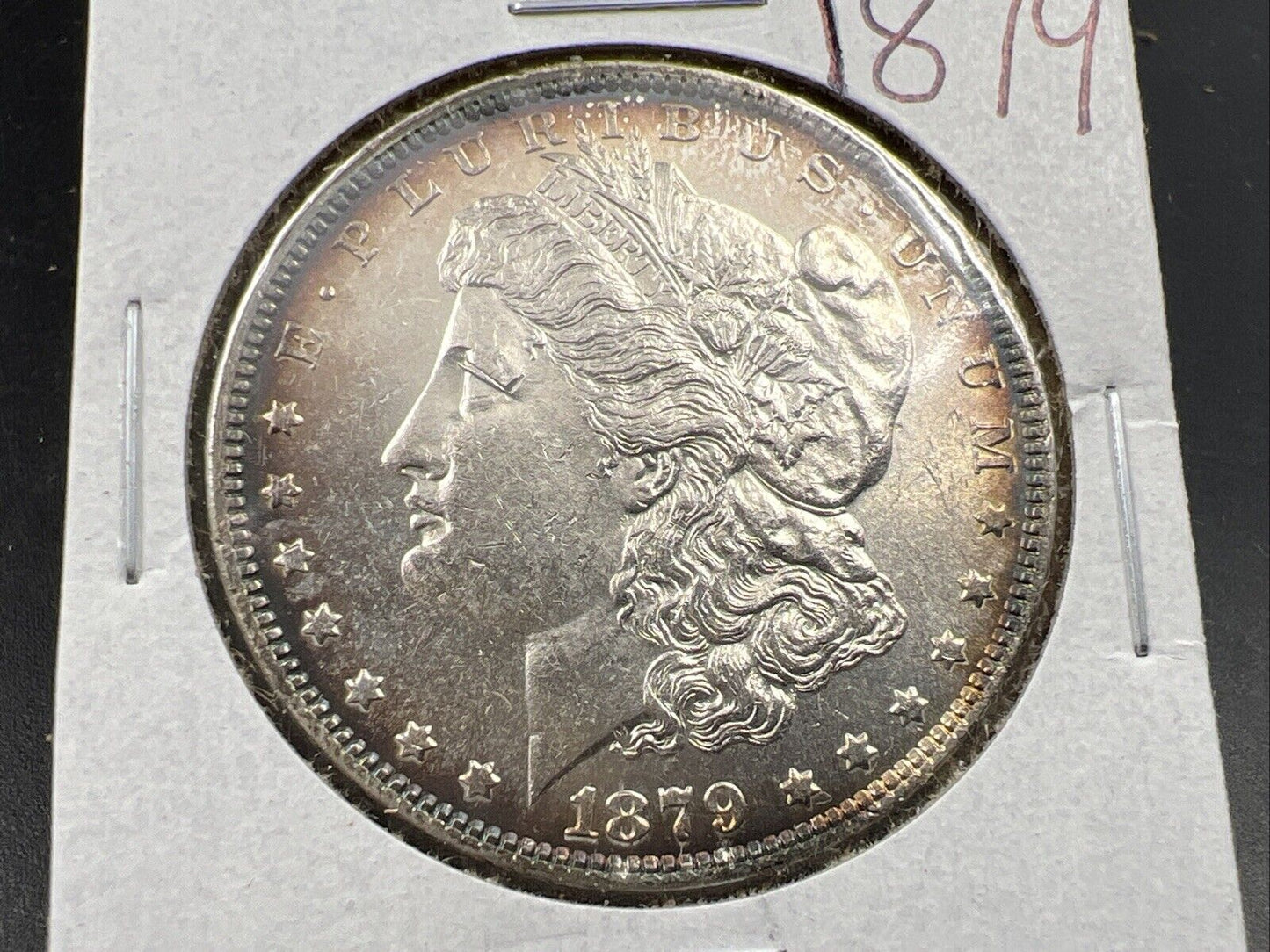 1879 P $1 Morgan Silver Dollar Coin Choice AU About UNC Nice Toning