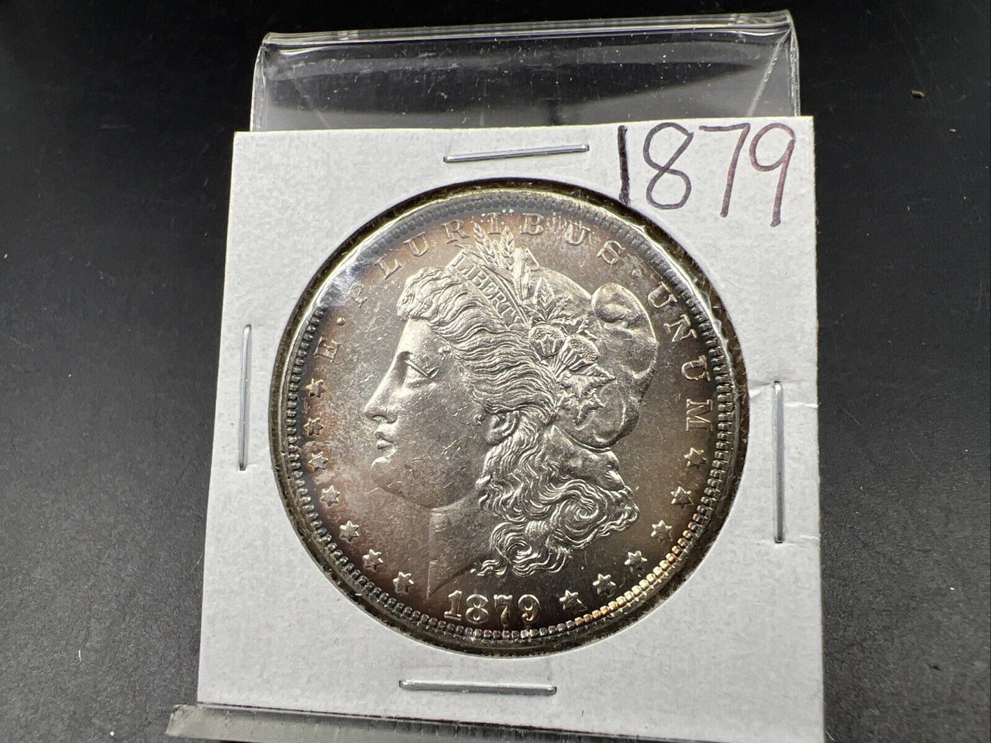 1879 P $1 Morgan Silver Dollar Coin Choice AU About UNC Nice Toning