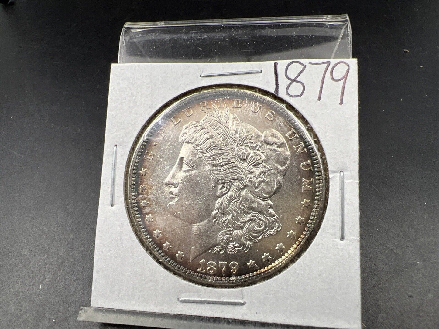 1879 P $1 Morgan Silver Dollar Coin Choice AU About UNC Nice Toning