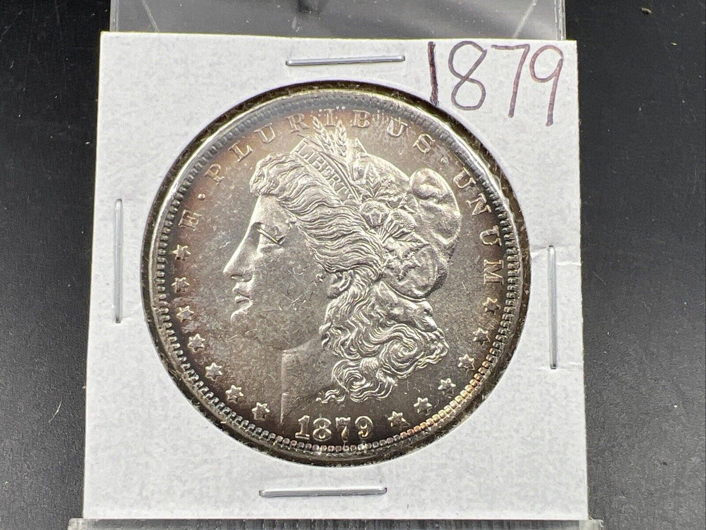 1879 P $1 Morgan Silver Dollar Coin Choice AU About UNC Nice Toning